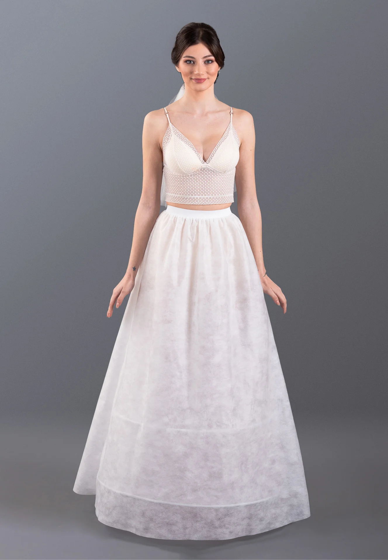 2 Hoops Tulle Without Flounce A-line Petticoat abtns212
