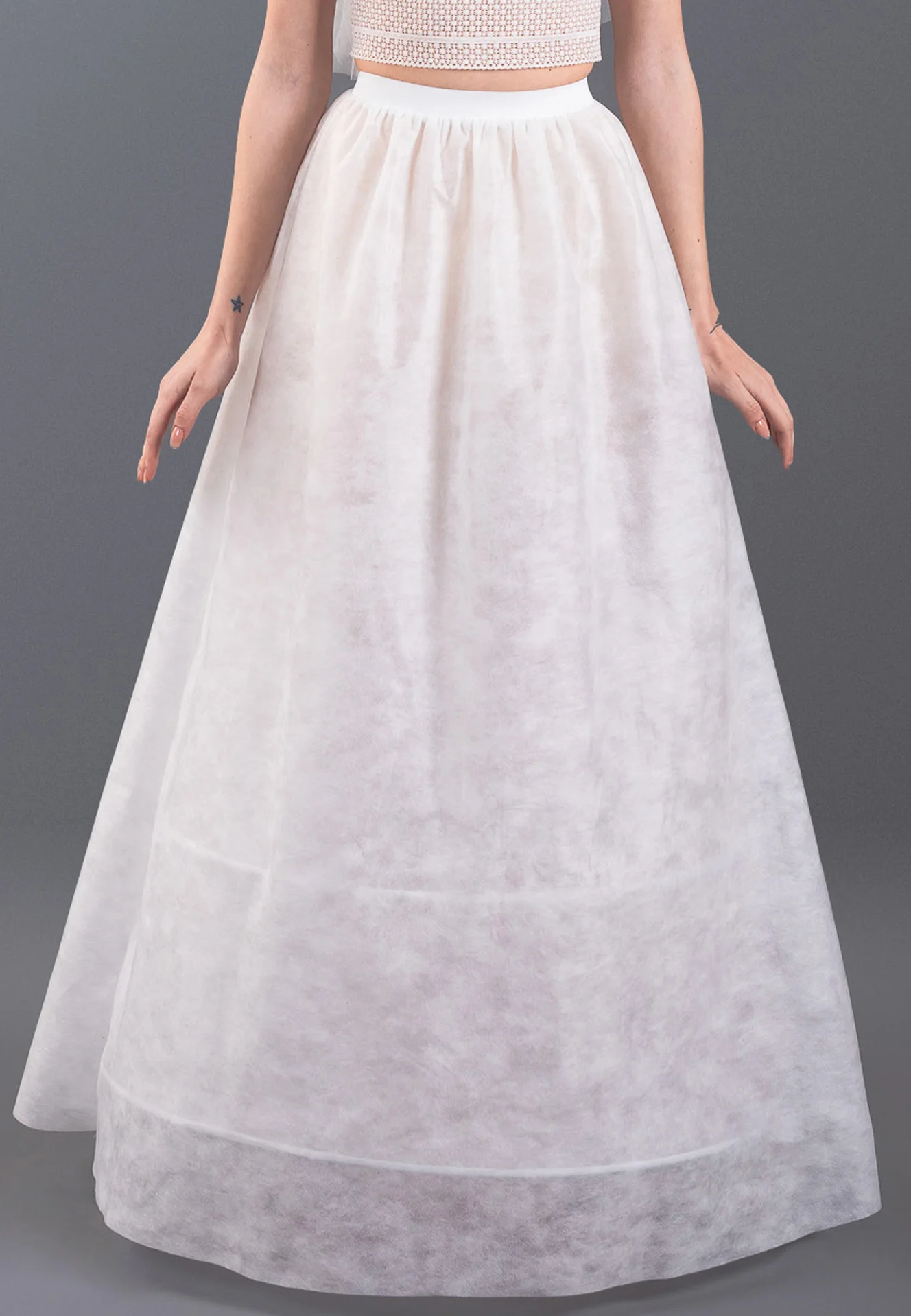 2 Hoops Tulle Without Flounce A-line Petticoat abtns212 - Image 2