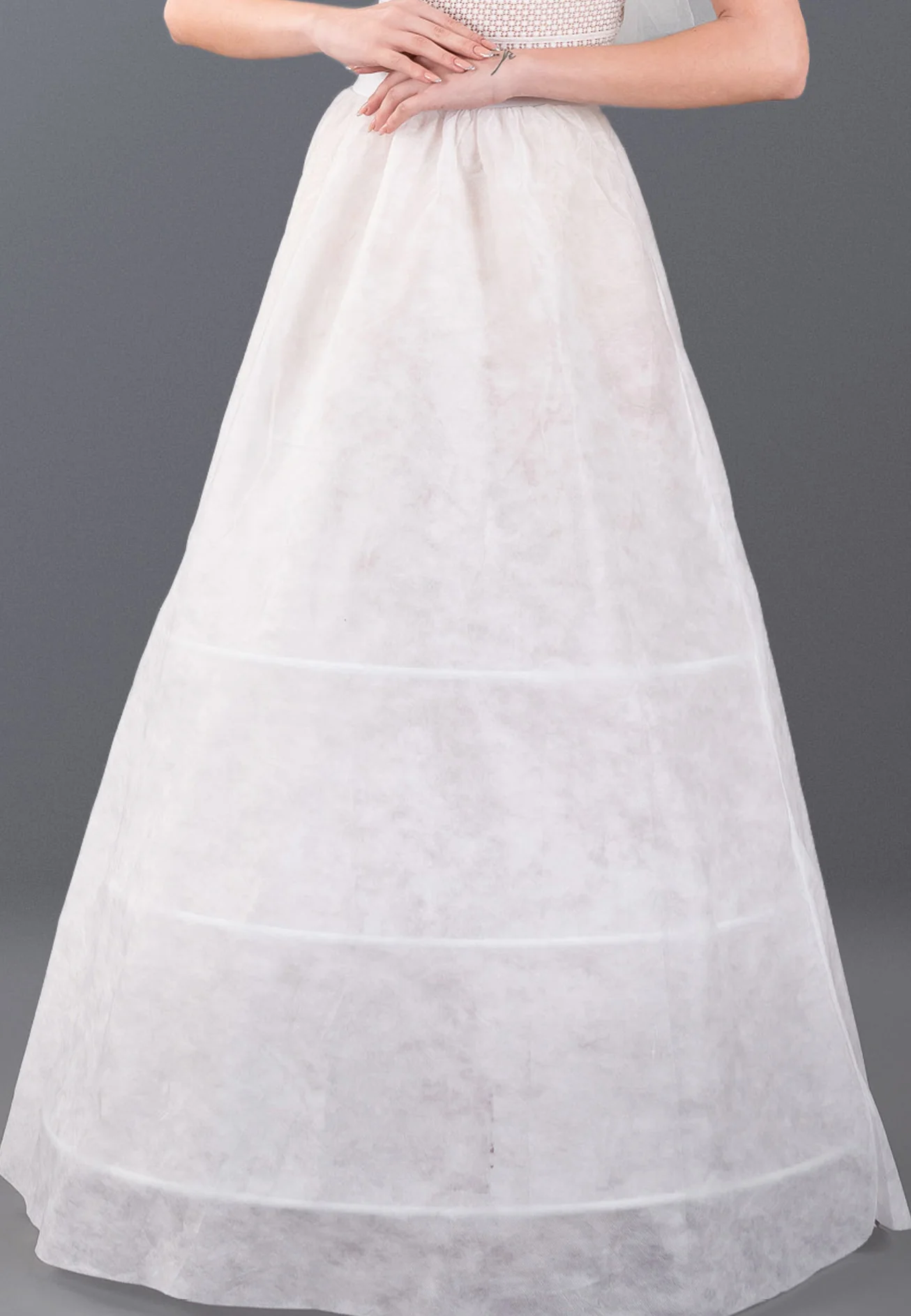 3 Hoops Tulle Without Flounce A-line Petticoat abtns283 - Image 2