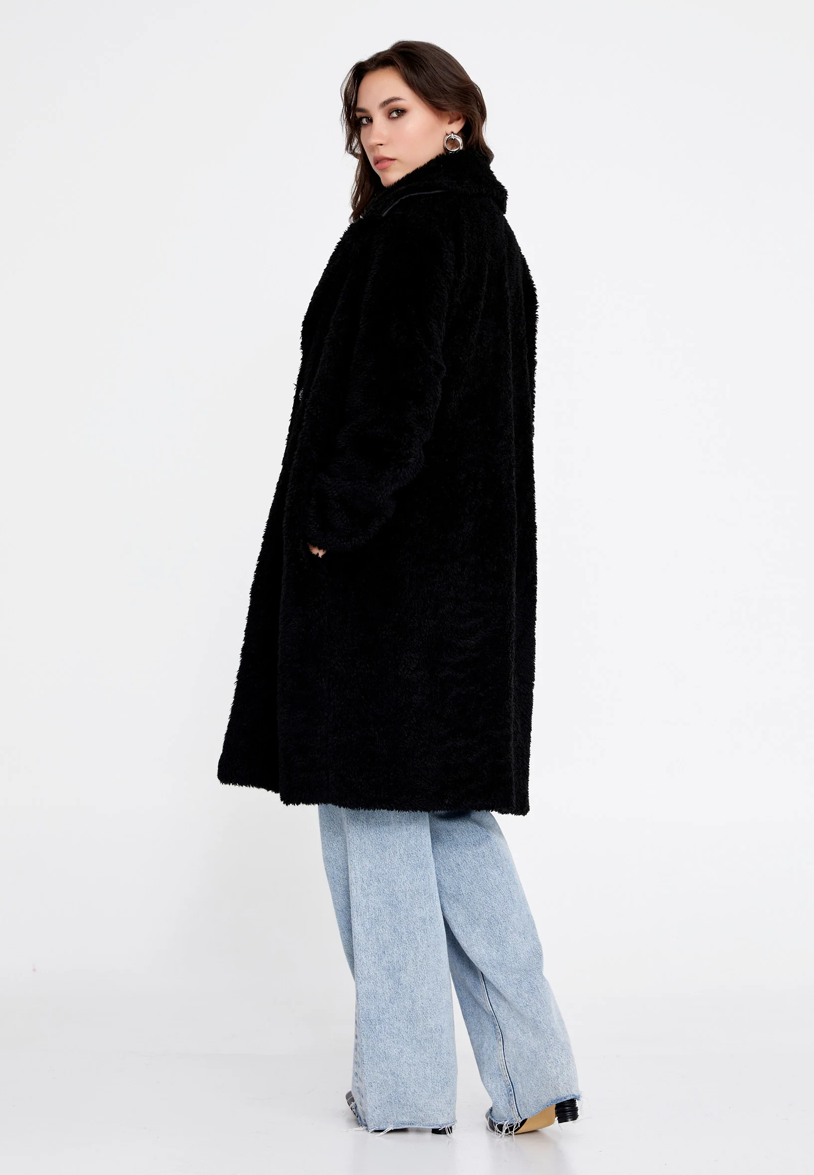 Knitwear Solid Color Regular Coat cav89176 - Image 8