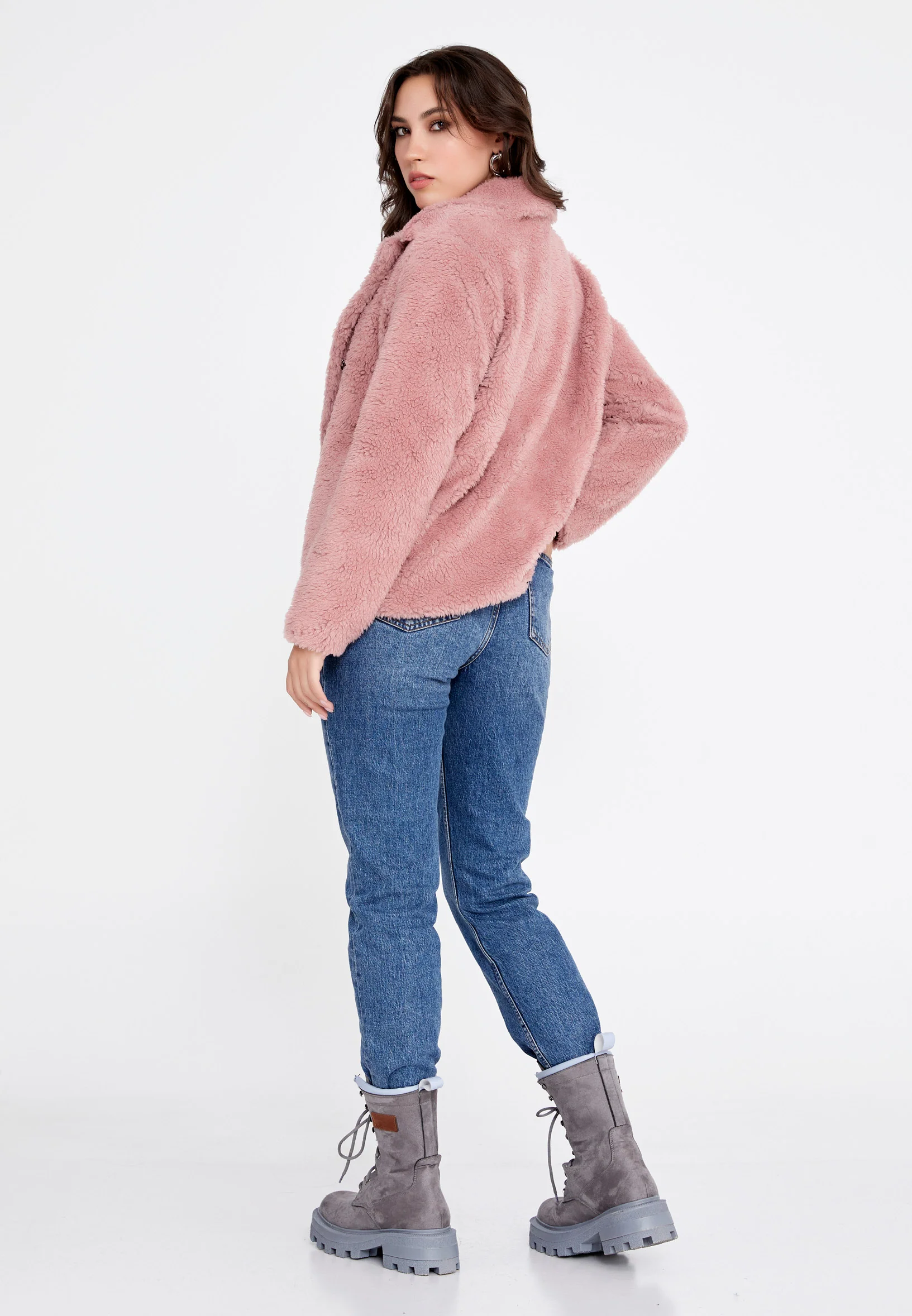 Knitwear Solid Color Regular Coat cav89180 - Image 24