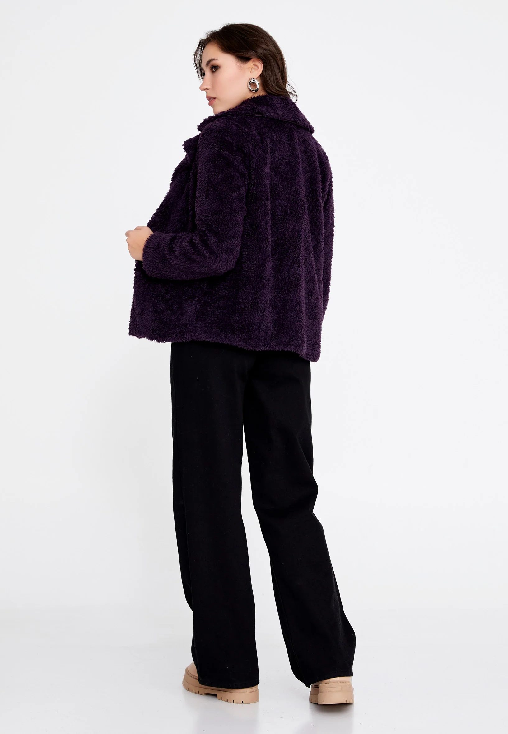 Knitwear Solid Color Regular Coat cav89180 - Image 28
