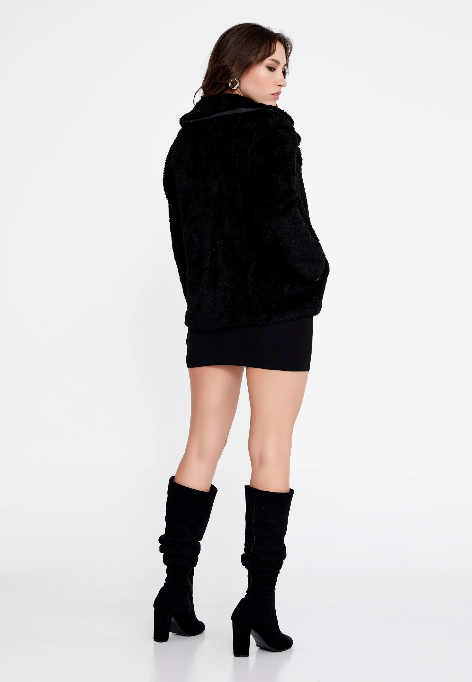 Knitwear Solid Color Regular Coat cav89180 - Image 8