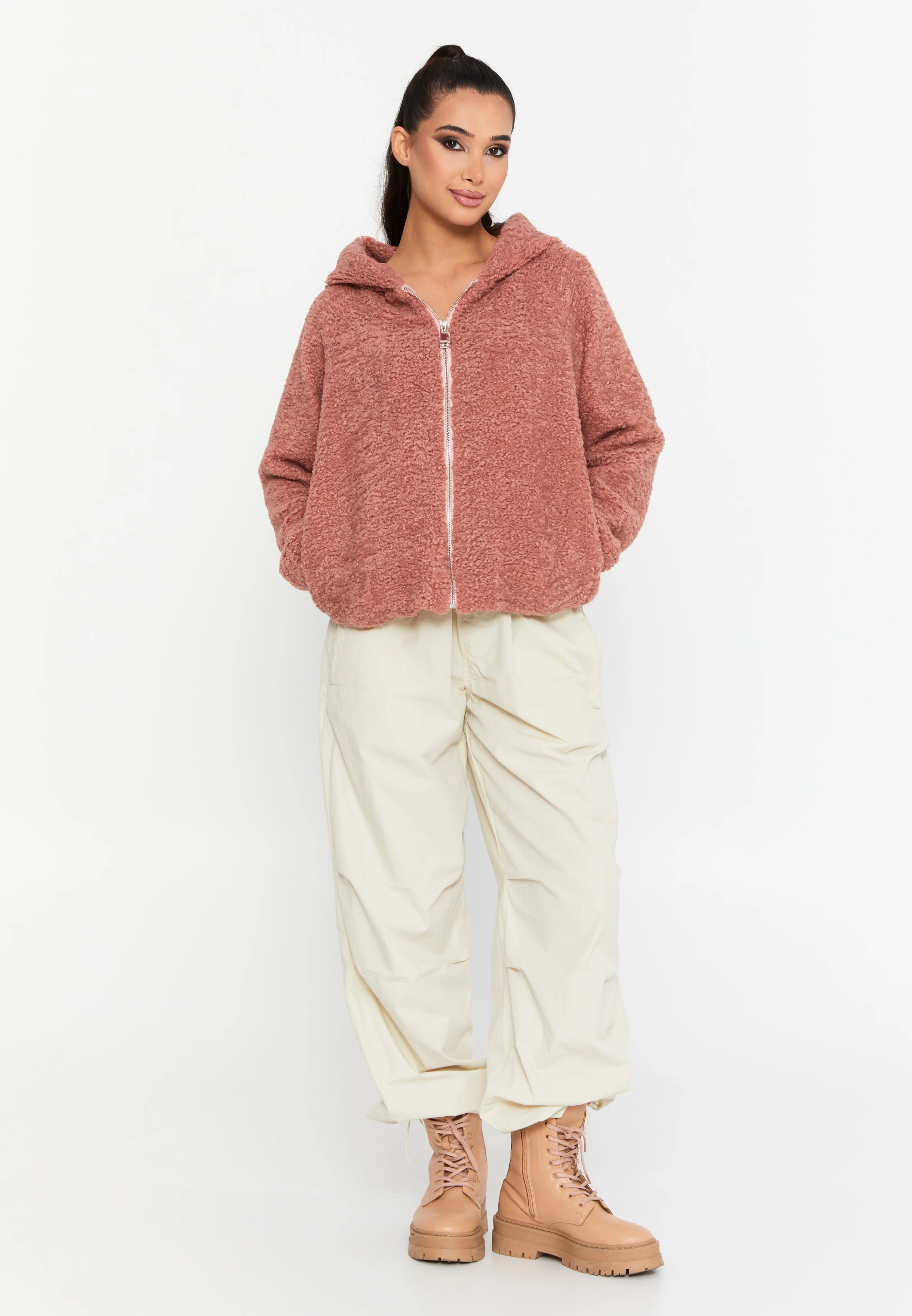 Knitwear Solid Color Regular Coat esl88153 - Image 10