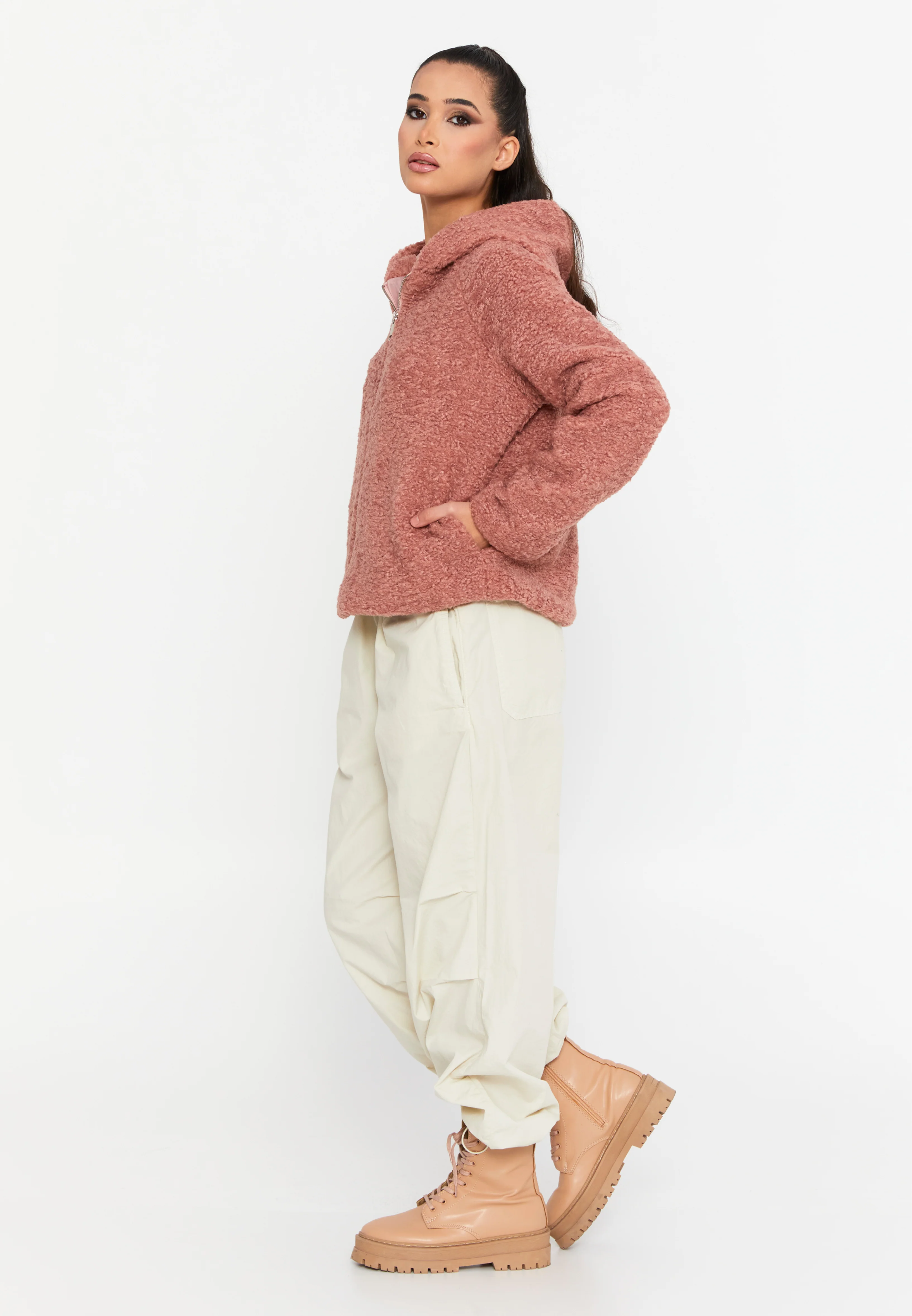 Knitwear Solid Color Regular Coat esl88153 - Image 12