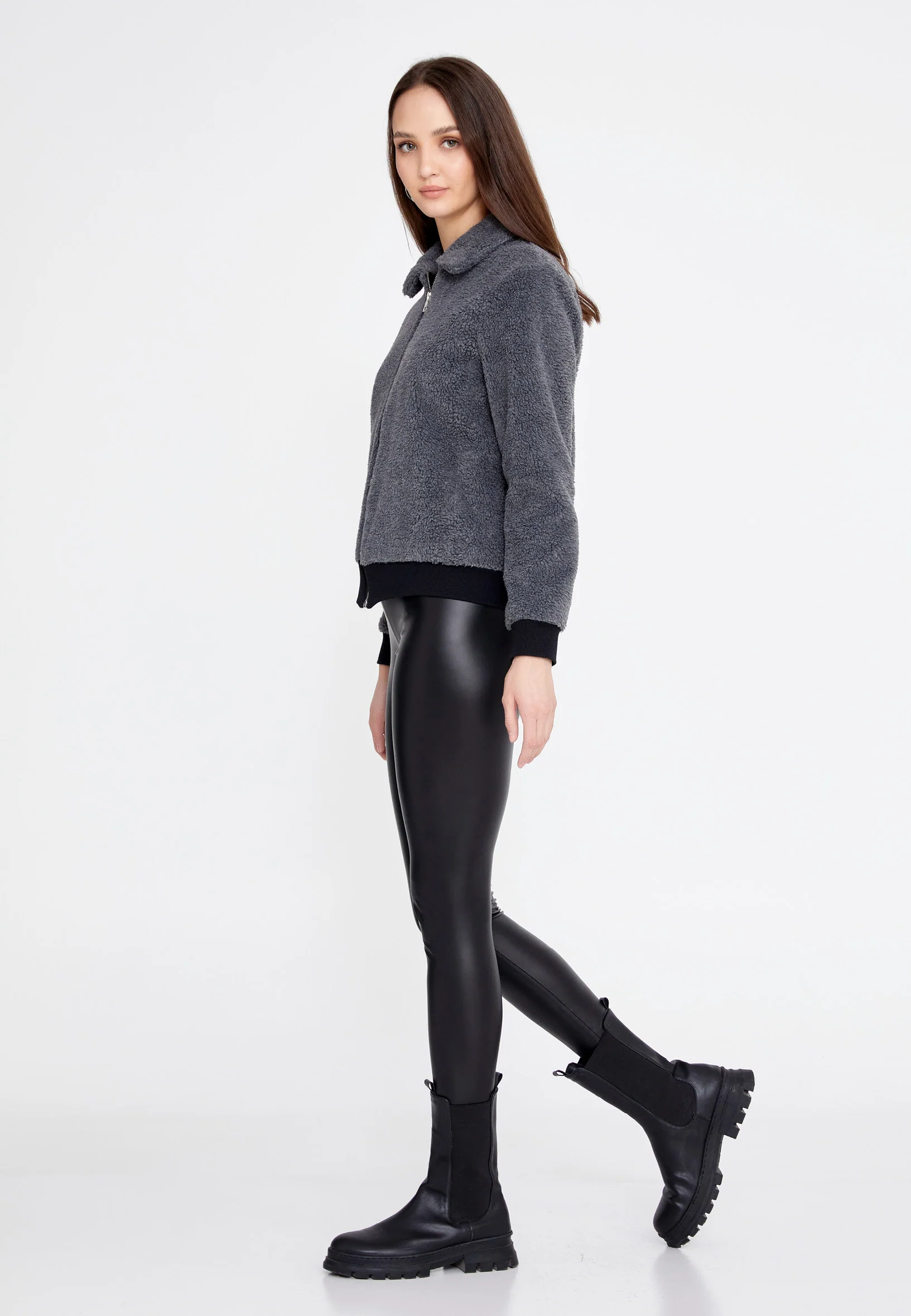Knitwear Solid Color Regular Coat eslzeg1218 - Image 11