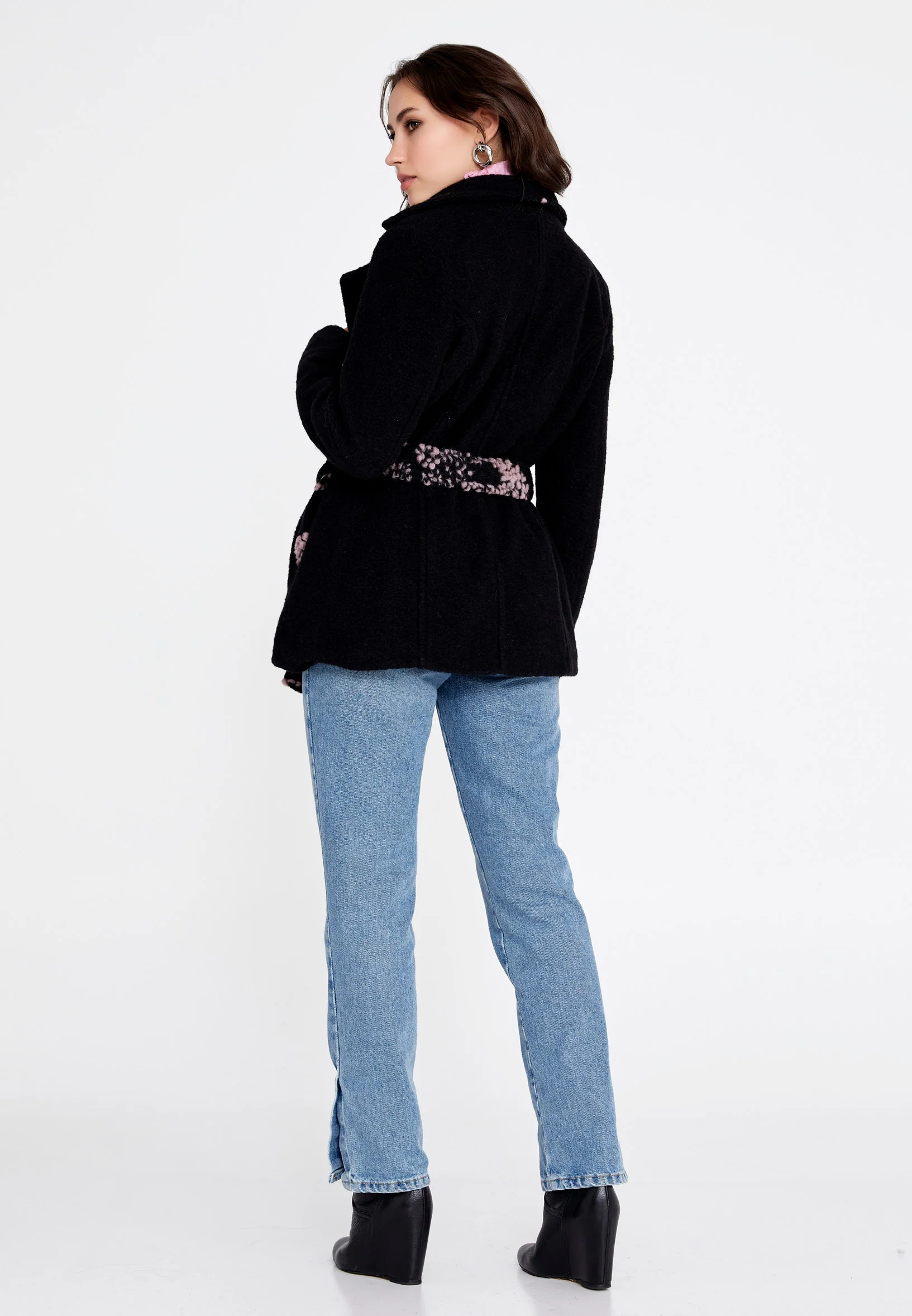Lana Wool Solid Color Regular Coat clf15992 - Image 8