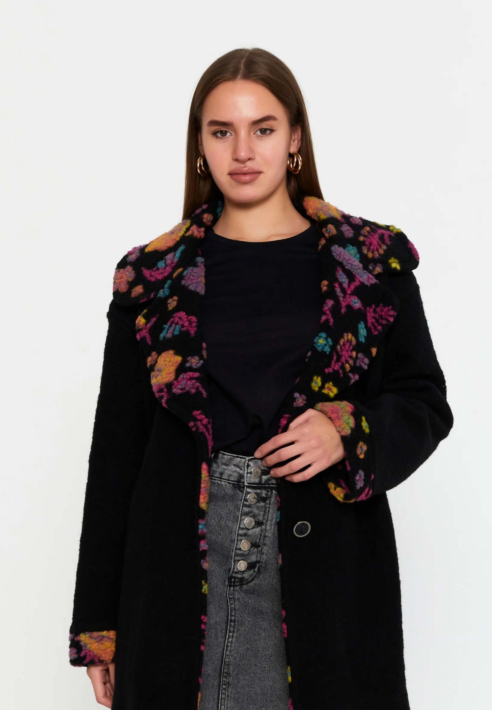 Lana Wool Solid Color Regular Coat clf15994 - Image 8