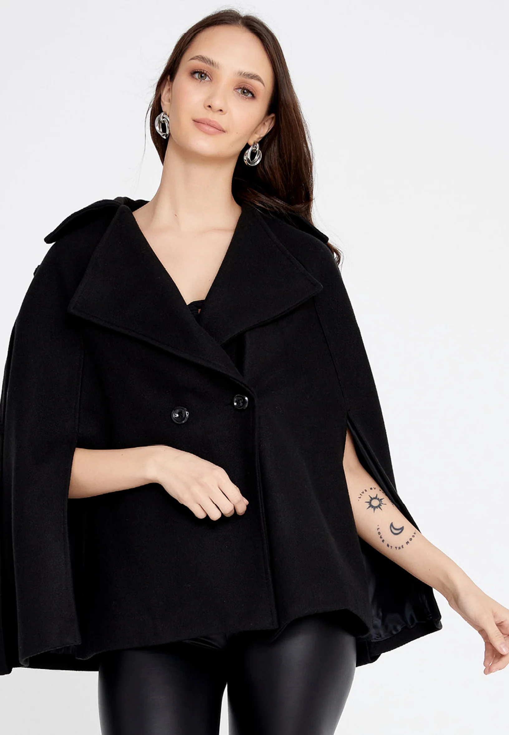 Lana Wool Solid Color Regular Coat esldg12770