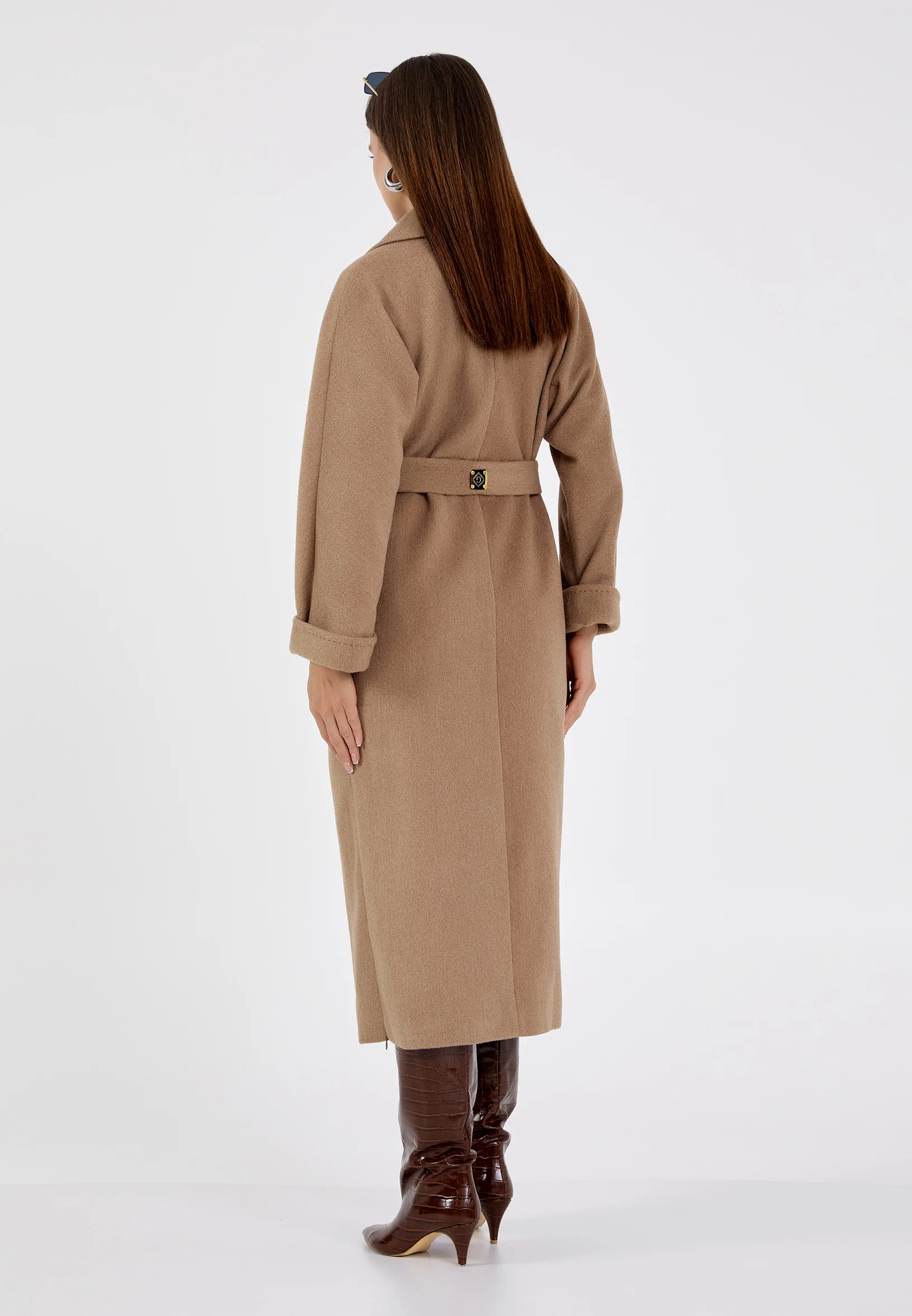 Lana Wool Solid Color Regular Coat grm0003 - Image 16