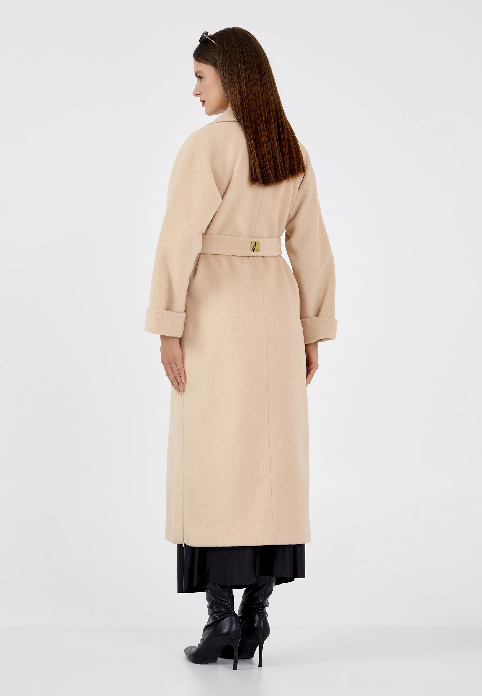 Lana Wool Solid Color Regular Coat grm0003 - Image 24