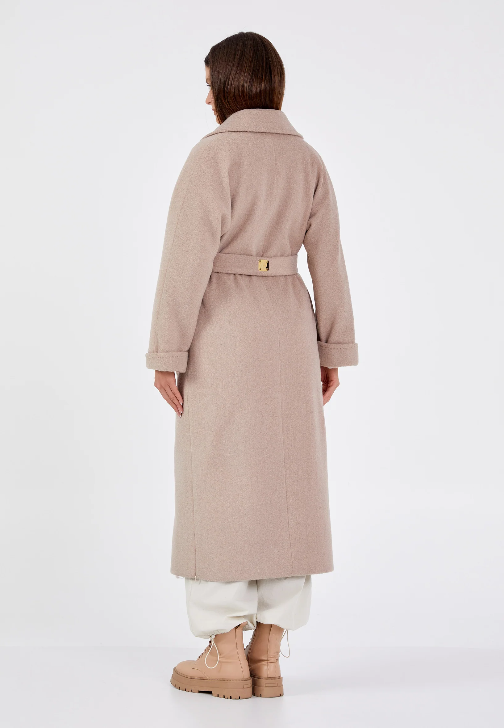 Lana Wool Solid Color Regular Coat grm0003 - Image 28