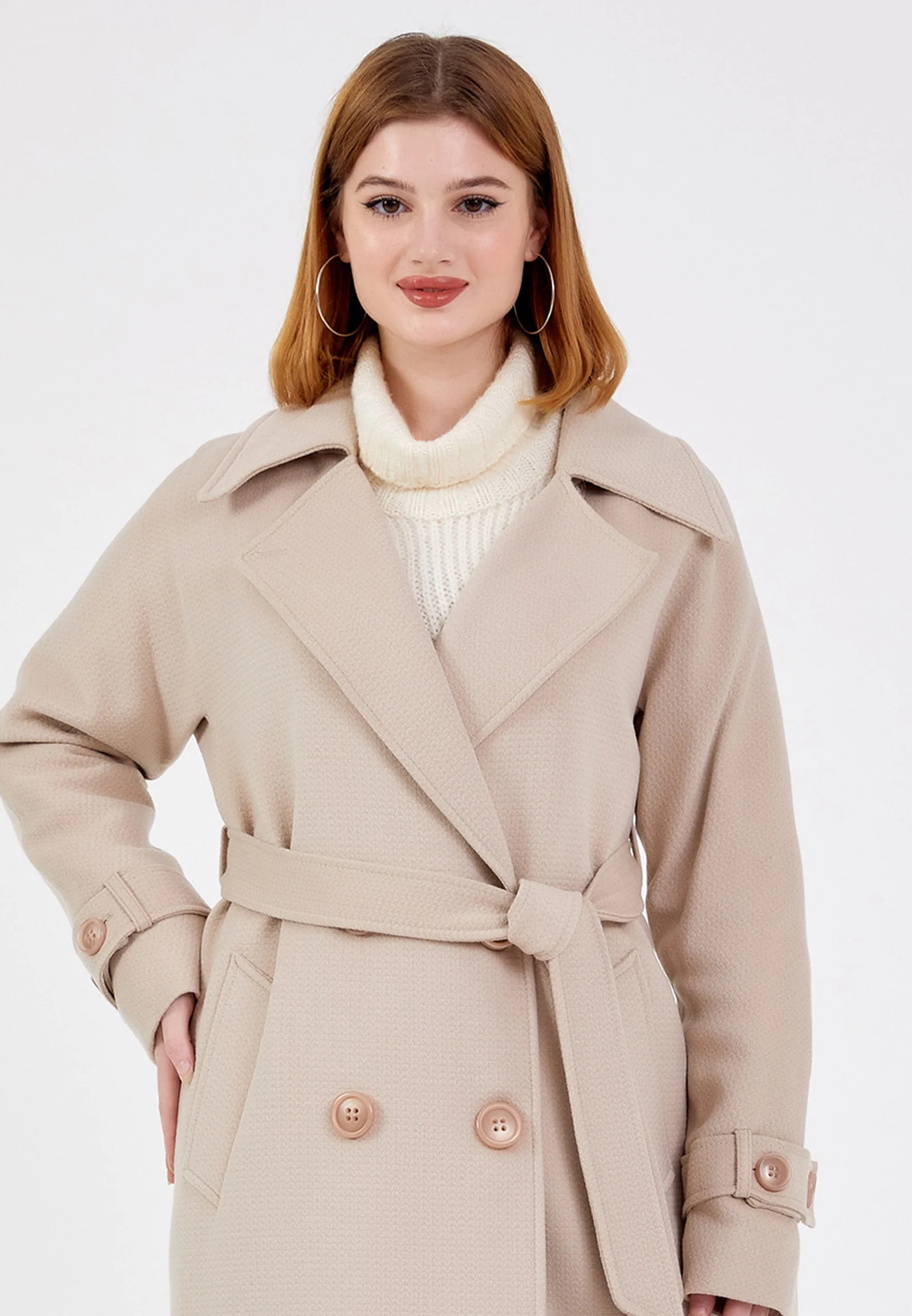 Lana Wool Solid Color Regular Coat grm0279