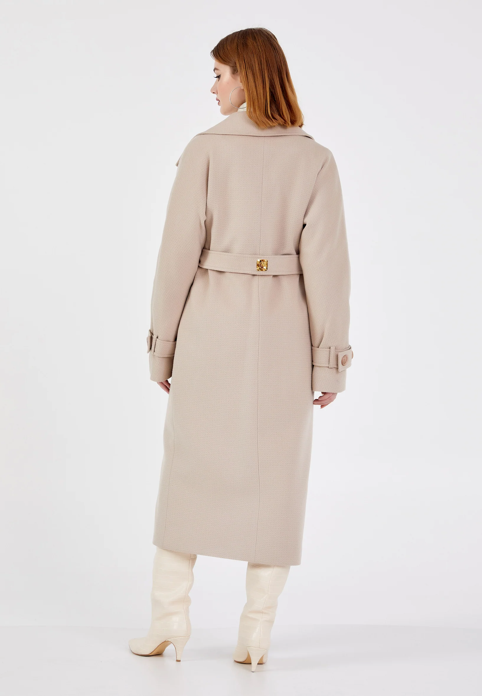 Lana Wool Solid Color Regular Coat grm0279 - Image 4