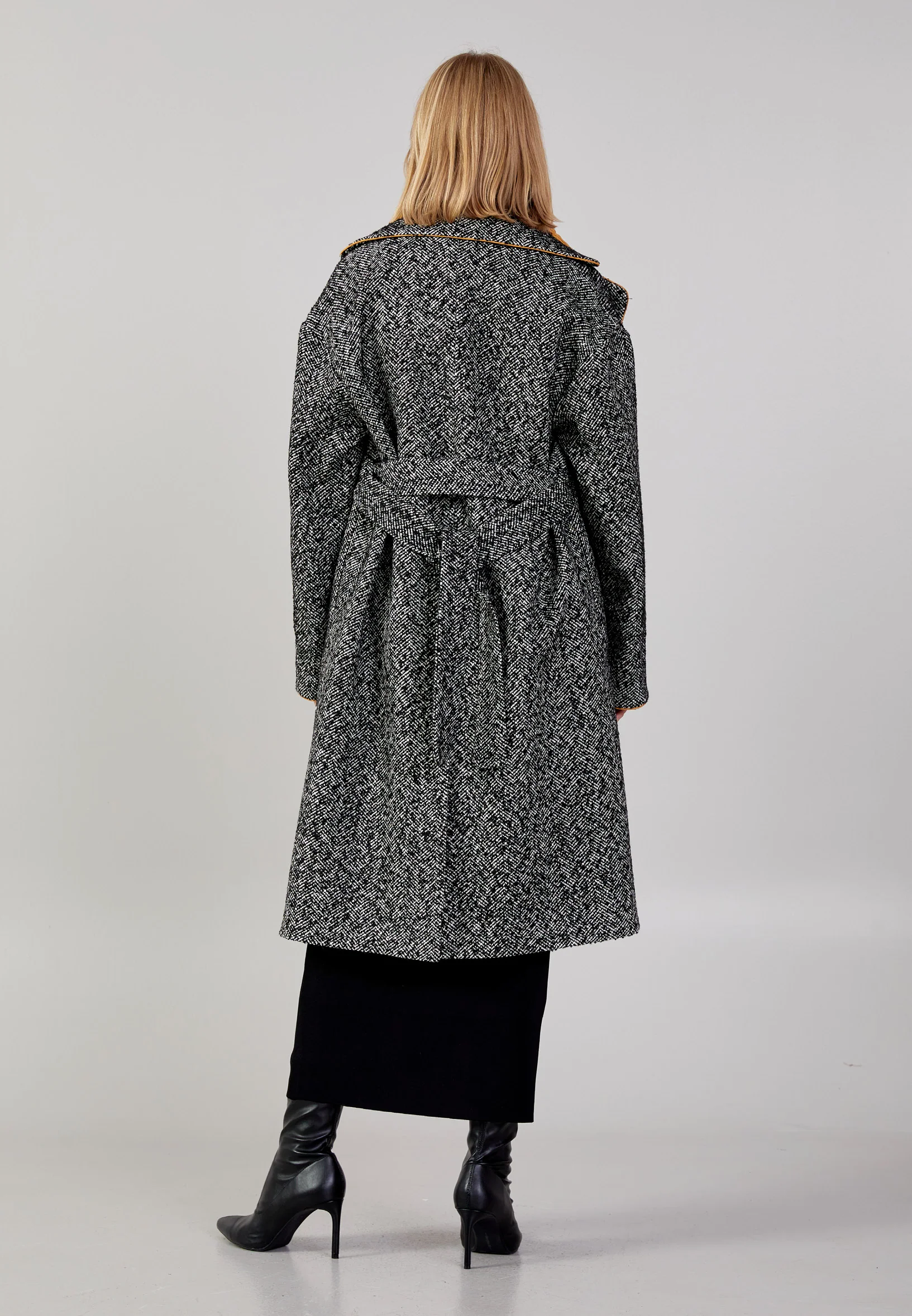 Lana Wool Solid Color Regular Coat huk24k1138 - Image 6