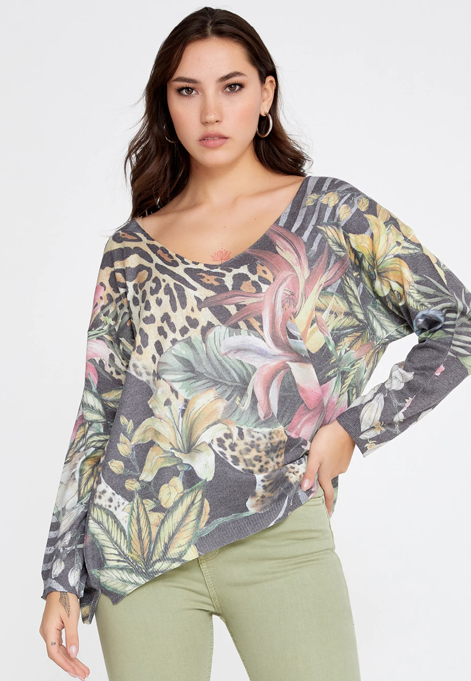 Long Sleeve Animal Print Regular Blouse clf10206 - Image 13