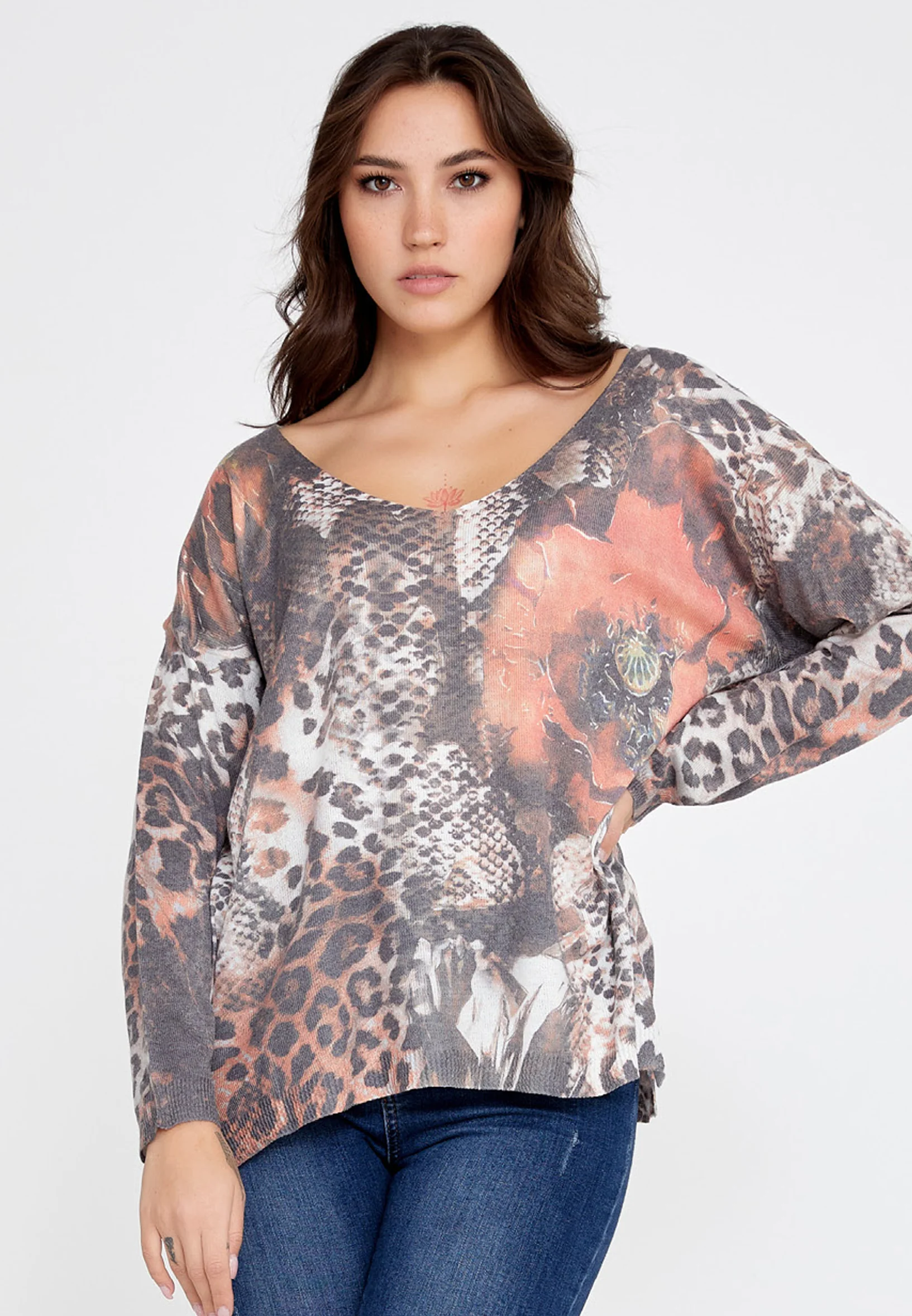 Long Sleeve Animal Print Regular Blouse clf10206 - Image 21