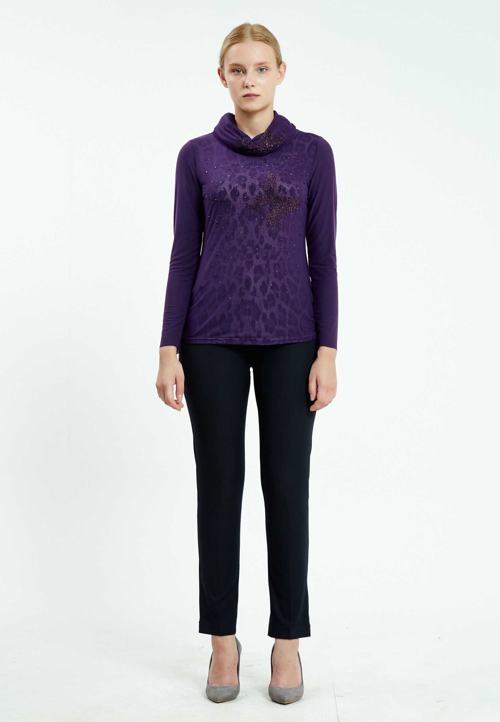 Long Sleeve Animal Print Regular Blouse ser17000 - Image 6