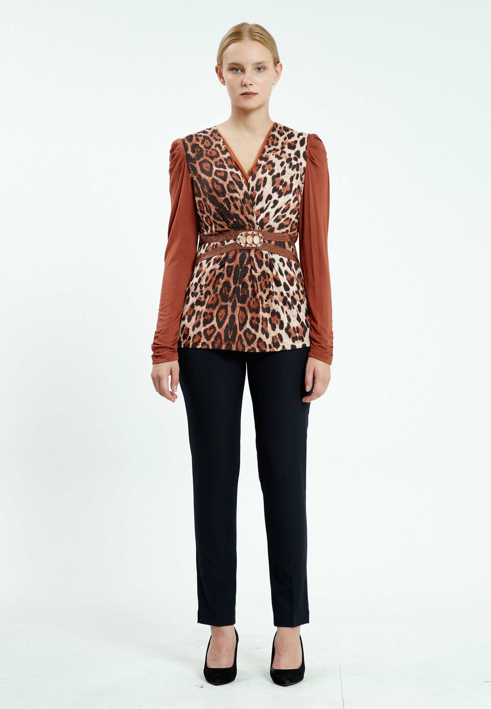 Long Sleeve Animal Print Regular Blouse ser17003 - Image 10