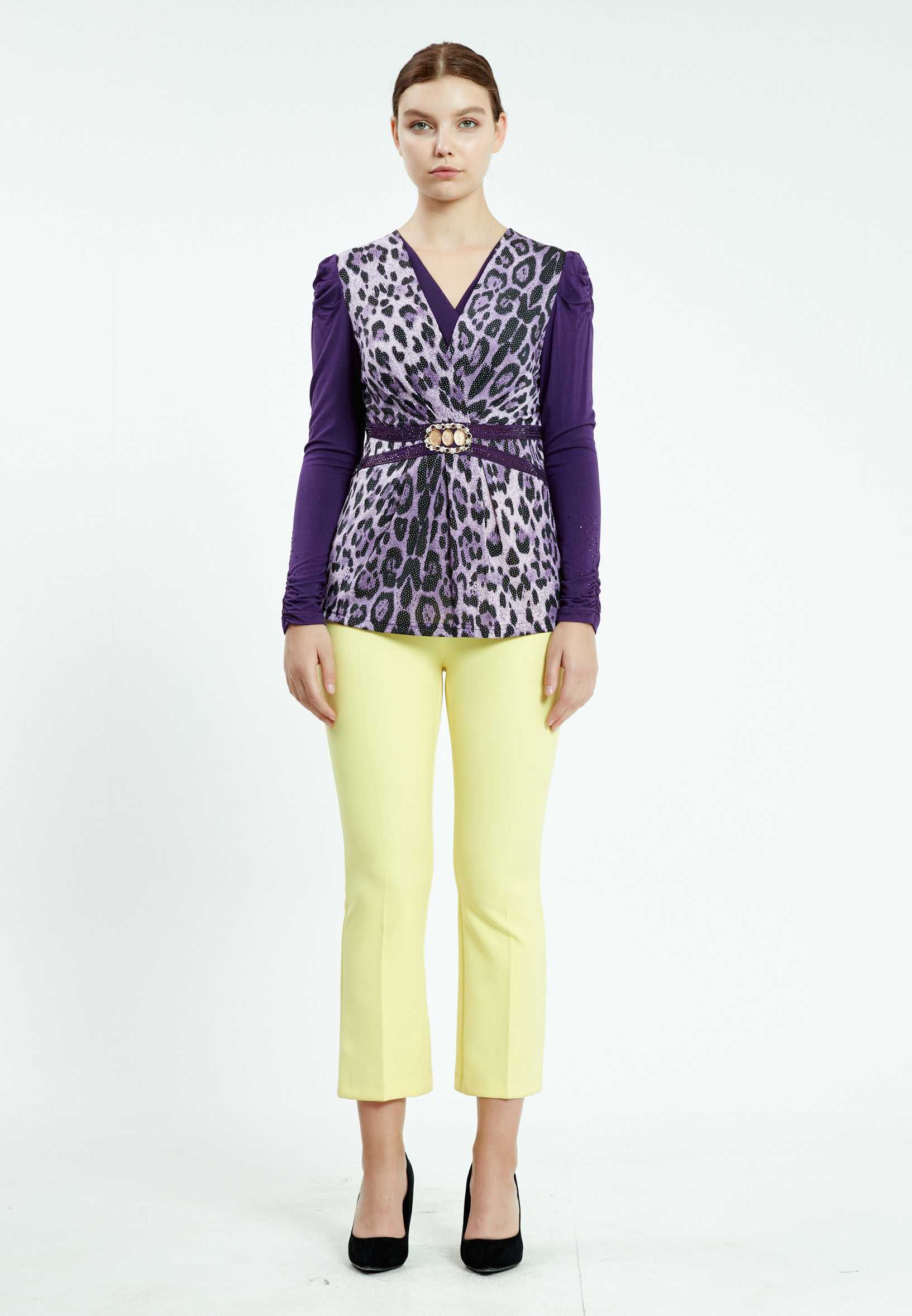Long Sleeve Animal Print Regular Blouse ser17003 - Image 14