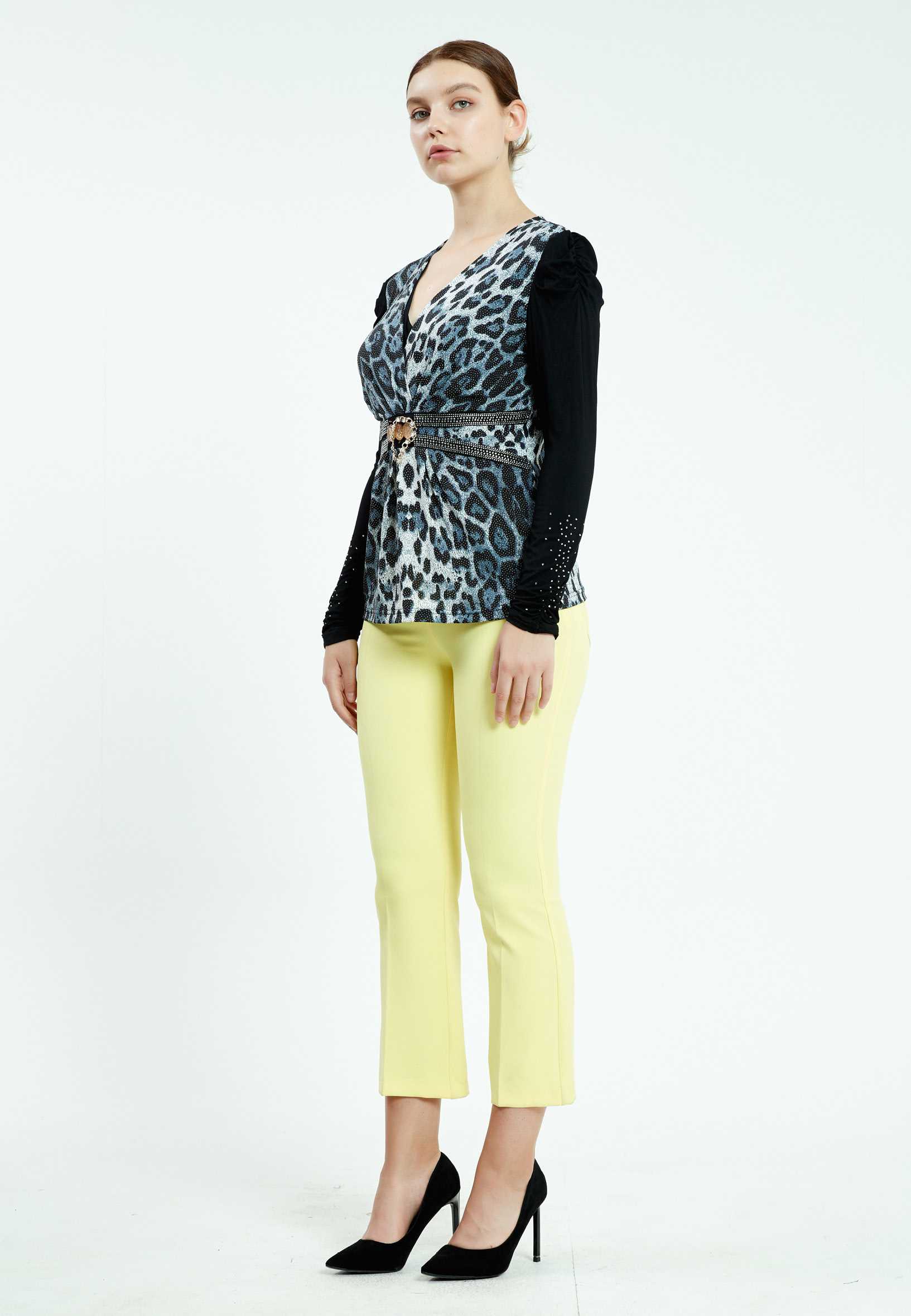 Long Sleeve Animal Print Regular Blouse ser17003 - Image 3
