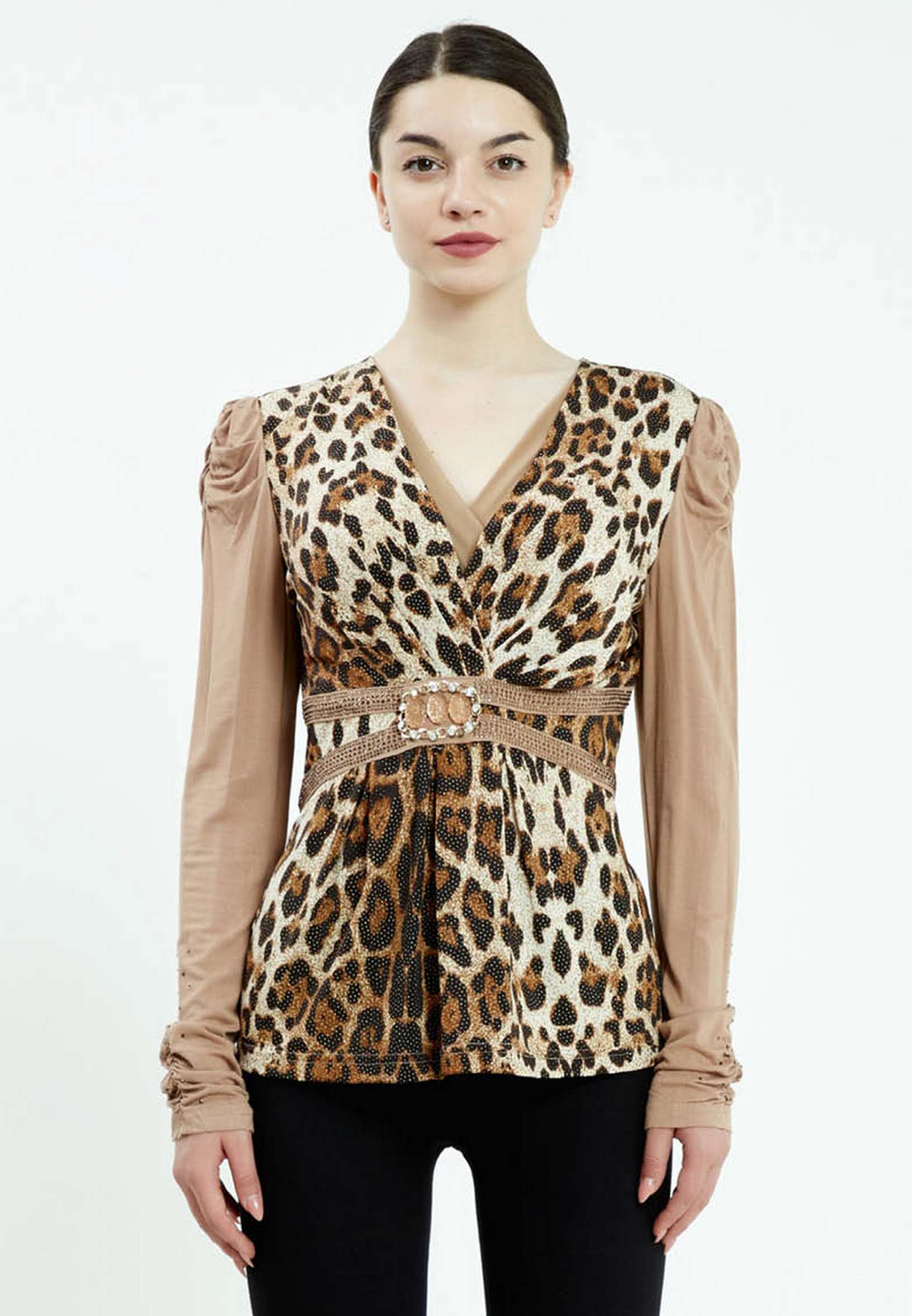 Long Sleeve Animal Print Regular Blouse ser17003 - Image 5