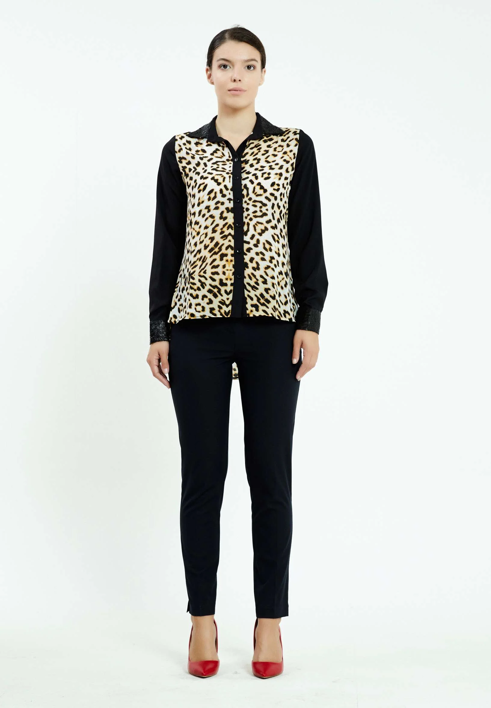 Long Sleeve Animal Print Regular Shirt ser18606 - Image 2