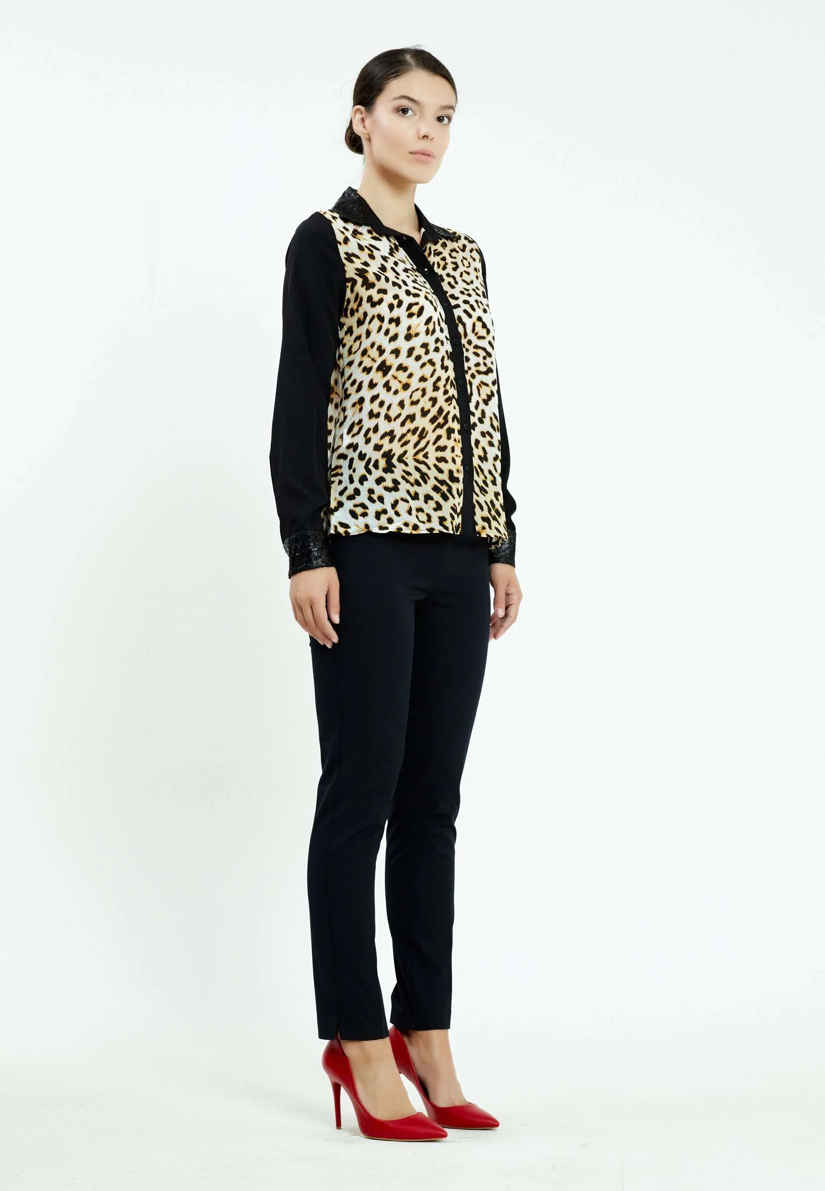 Long Sleeve Animal Print Regular Shirt ser18606 - Image 3