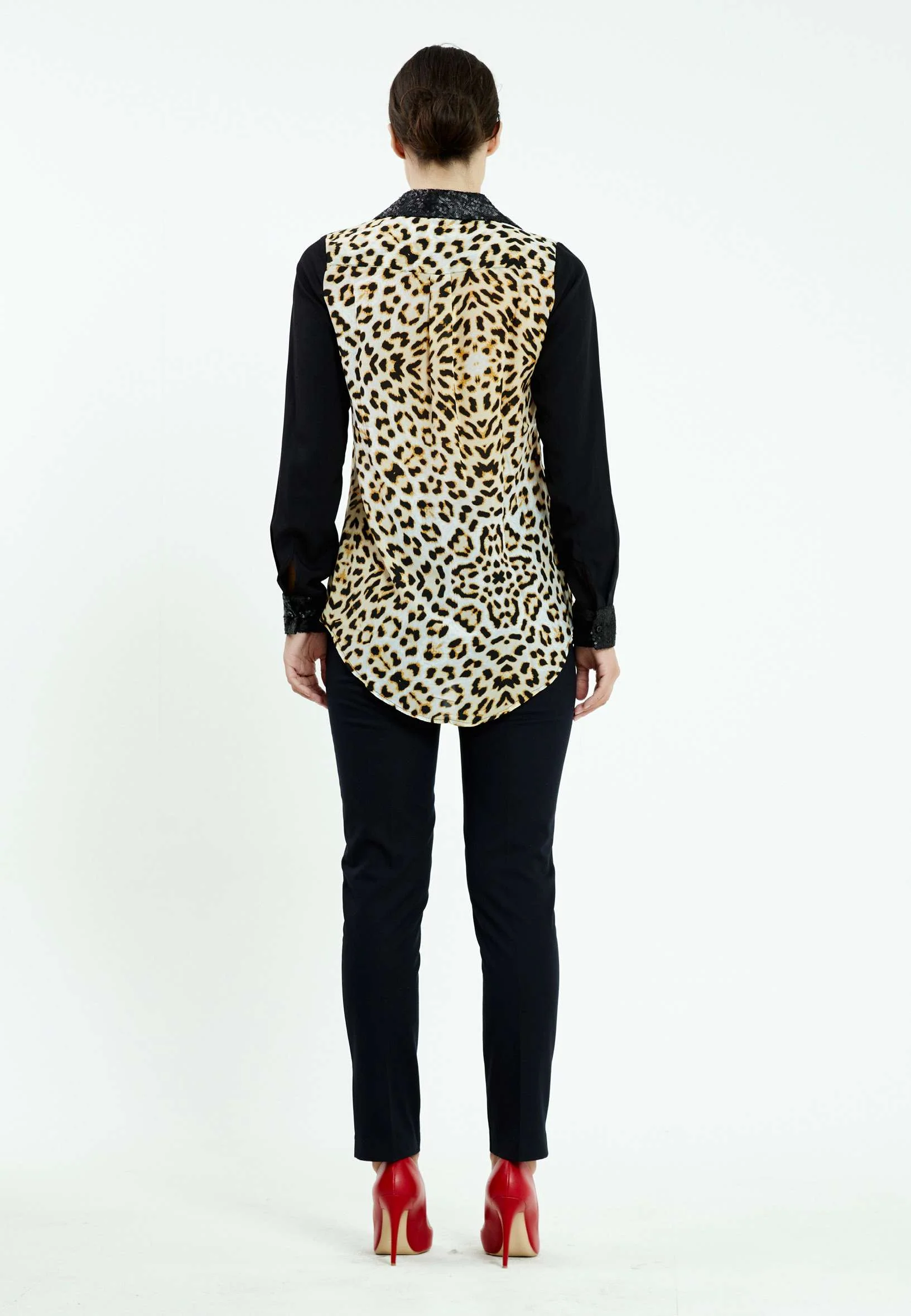 Long Sleeve Animal Print Regular Shirt ser18606 - Image 4