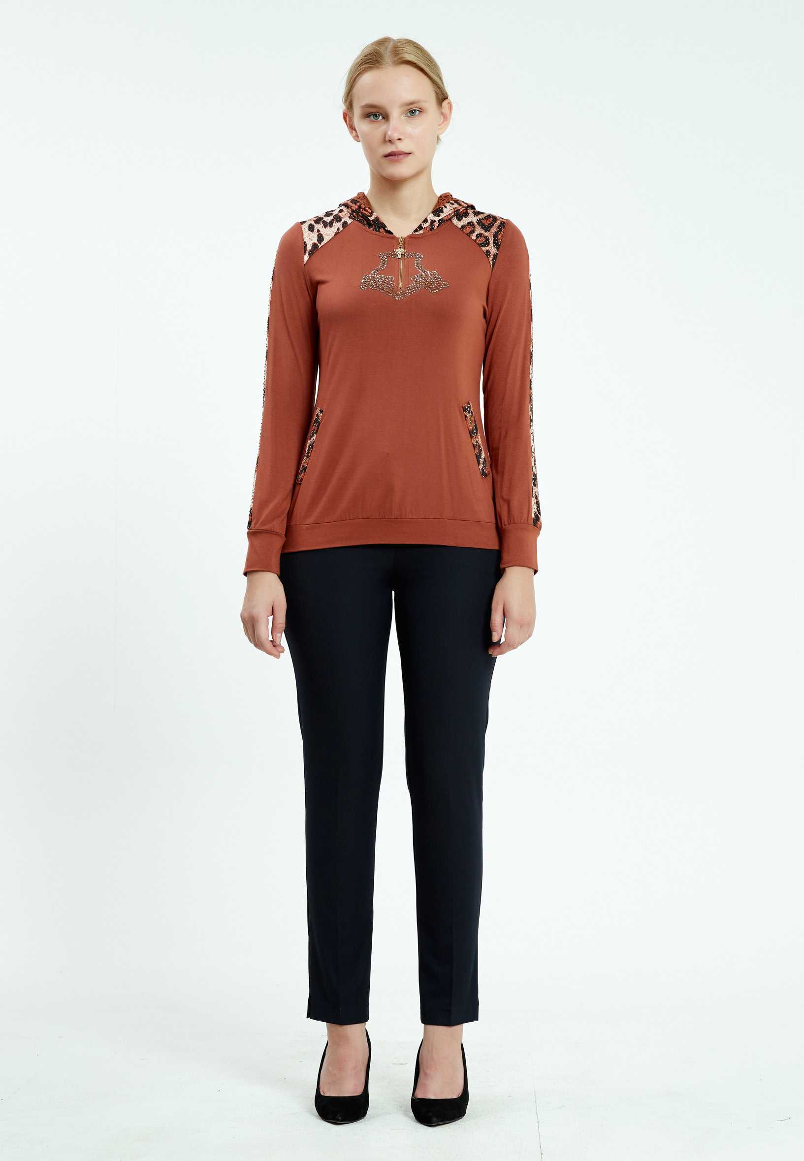 Long Sleeve Animal Print Regular Sweatshirt ser17004 - Image 5