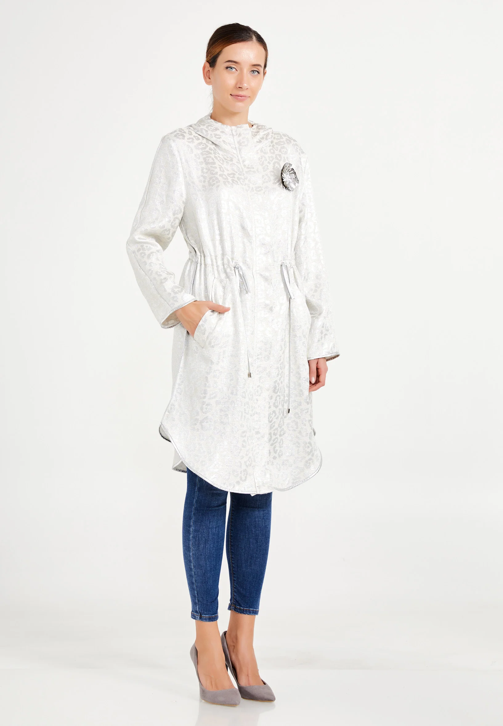 Long Sleeve Animal Print Regular Tunic ber20y1120 - Image 9