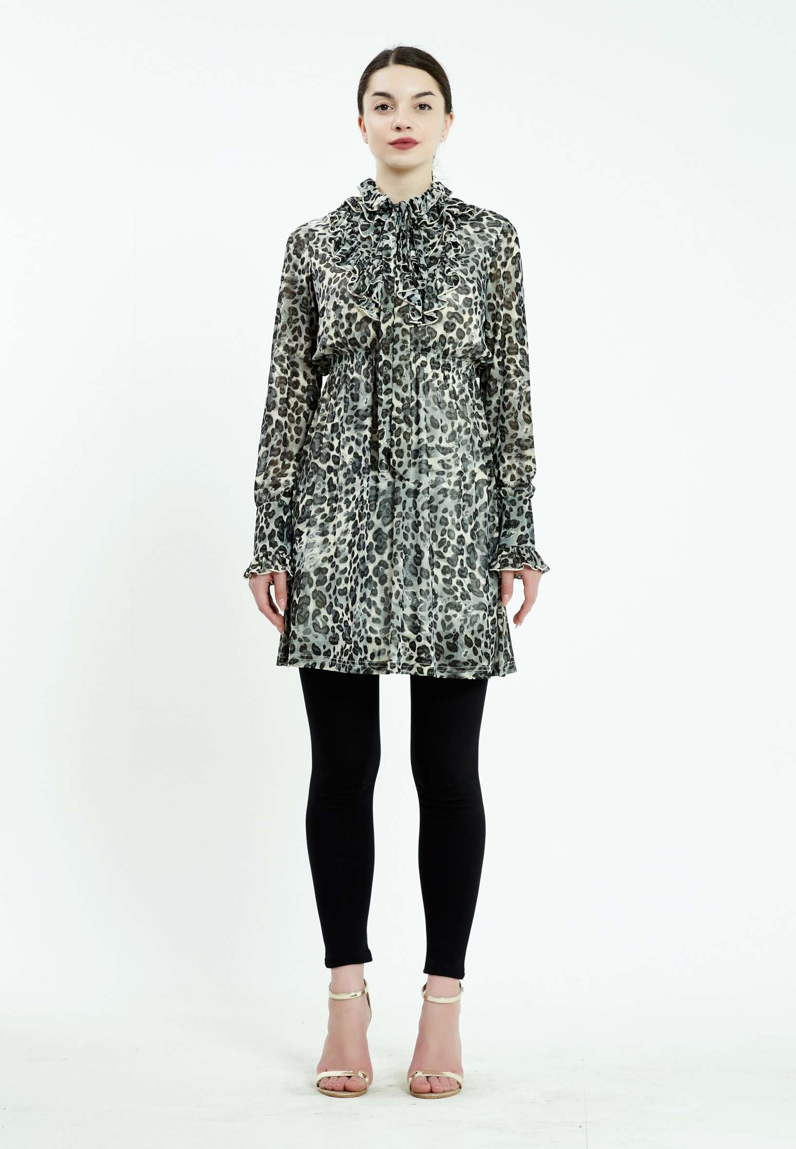 Long Sleeve Animal Print Regular Tunic ser13322 - Image 2