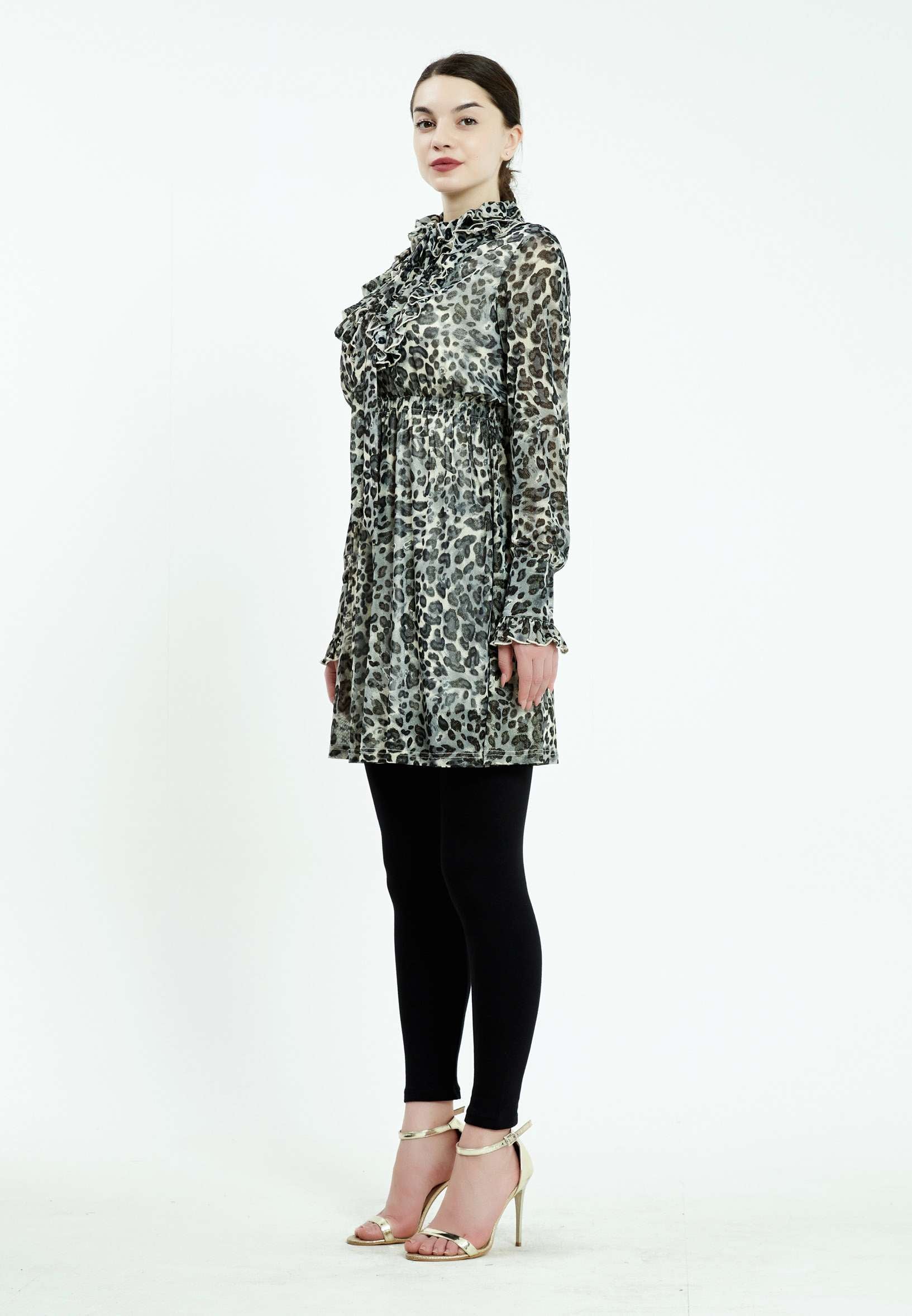 Long Sleeve Animal Print Regular Tunic ser13322 - Image 4