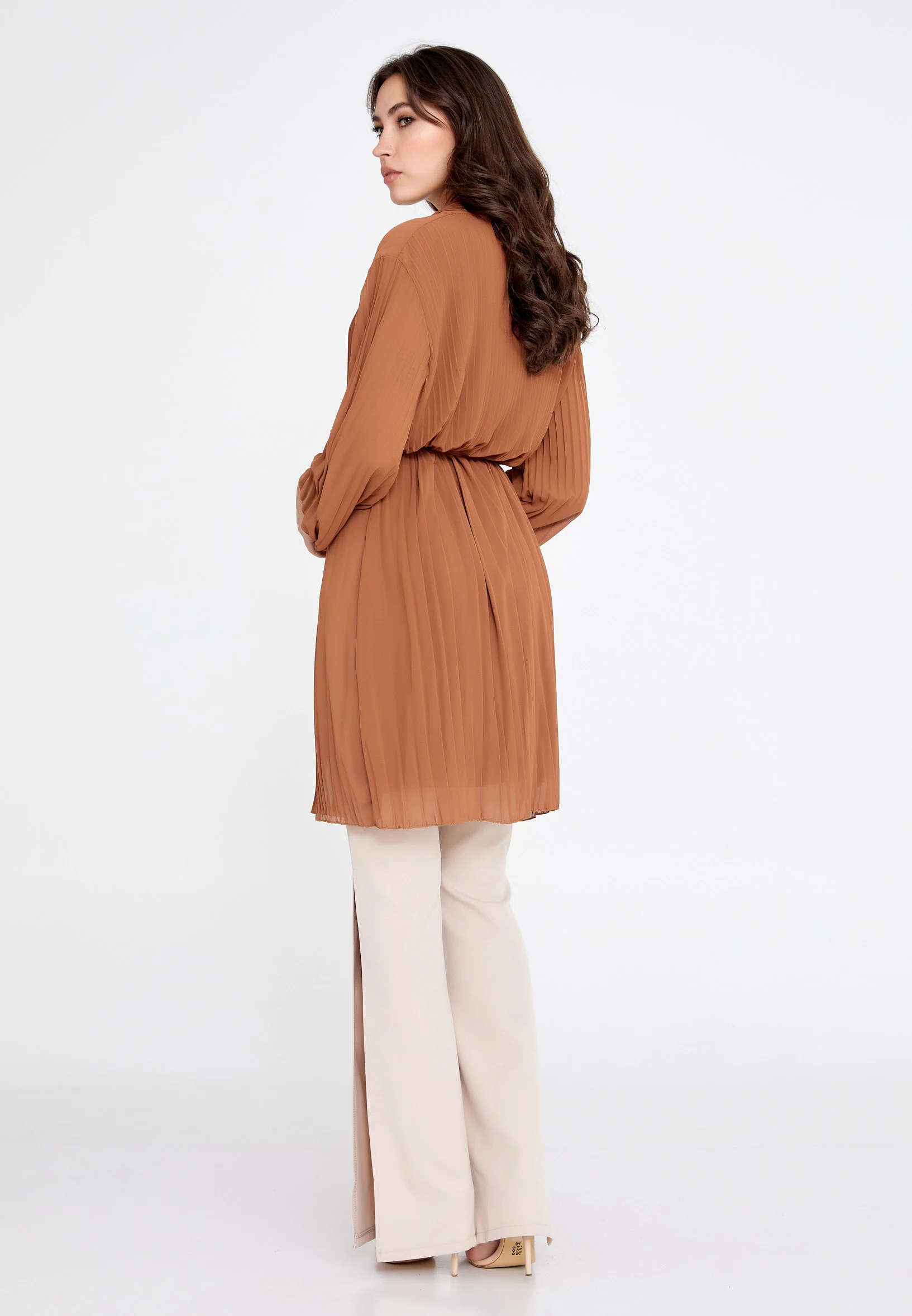 Long Sleeve Chiffon Regular Cardigan cav69314 - Image 11