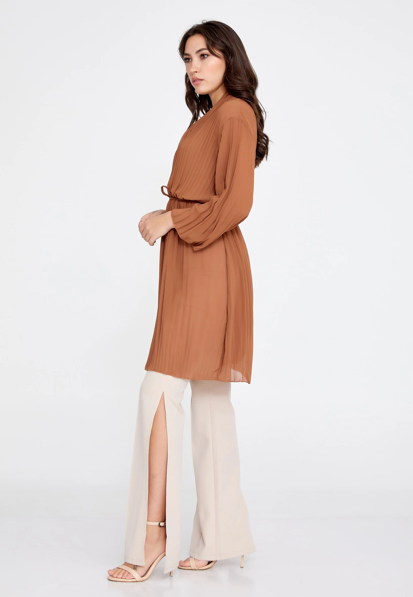 Long Sleeve Chiffon Regular Cardigan cav69314 - Image 12