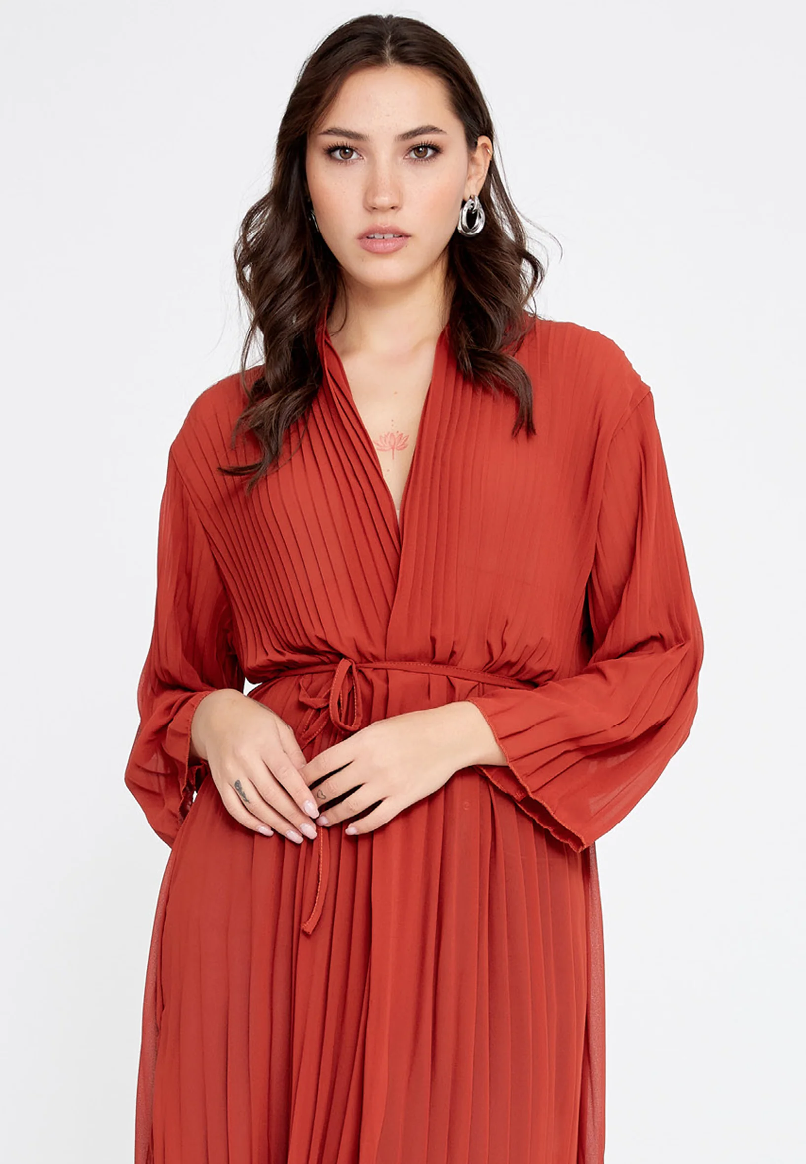 Long Sleeve Chiffon Regular Cardigan cav69314 - Image 21