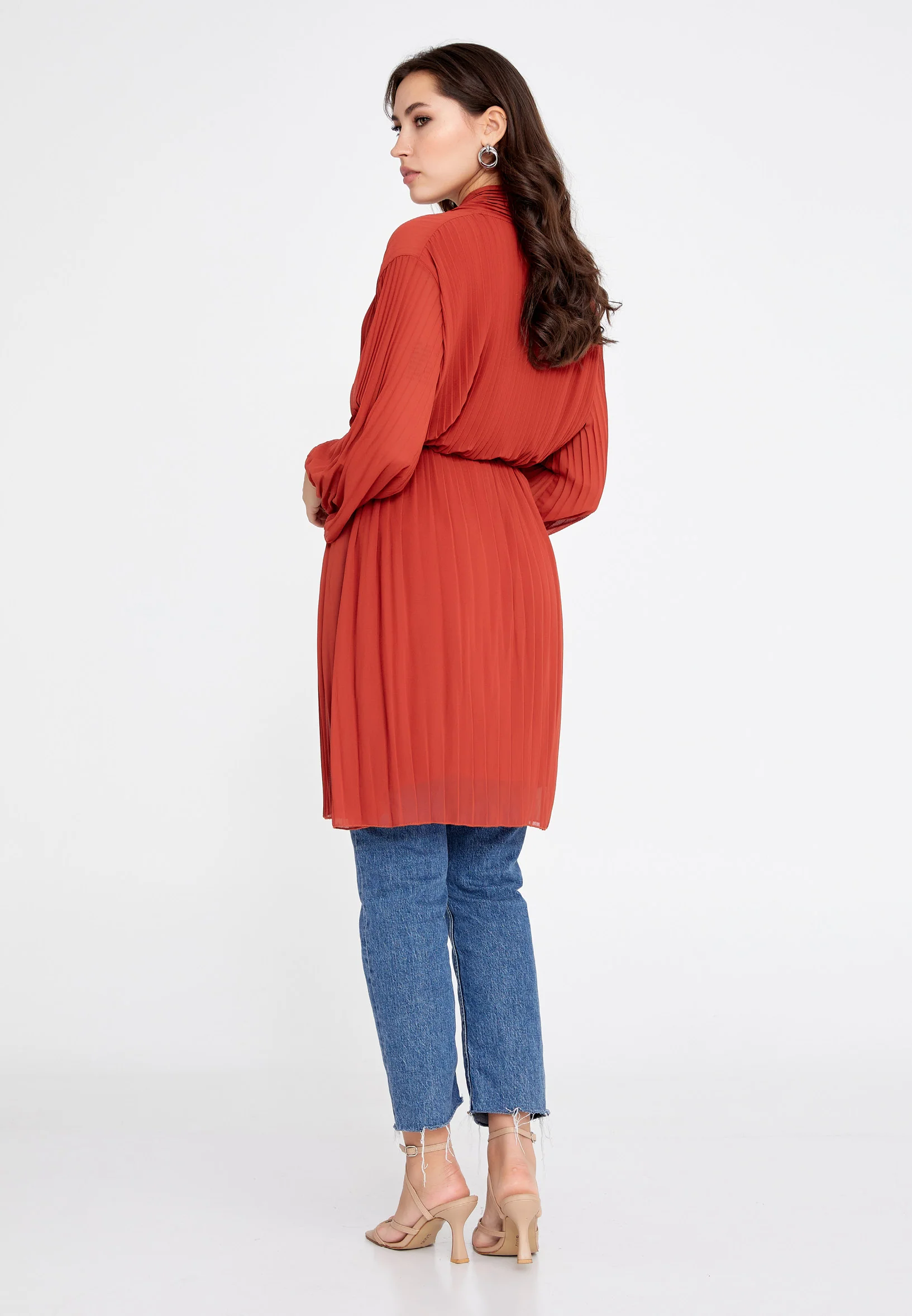 Long Sleeve Chiffon Regular Cardigan cav69314 - Image 23