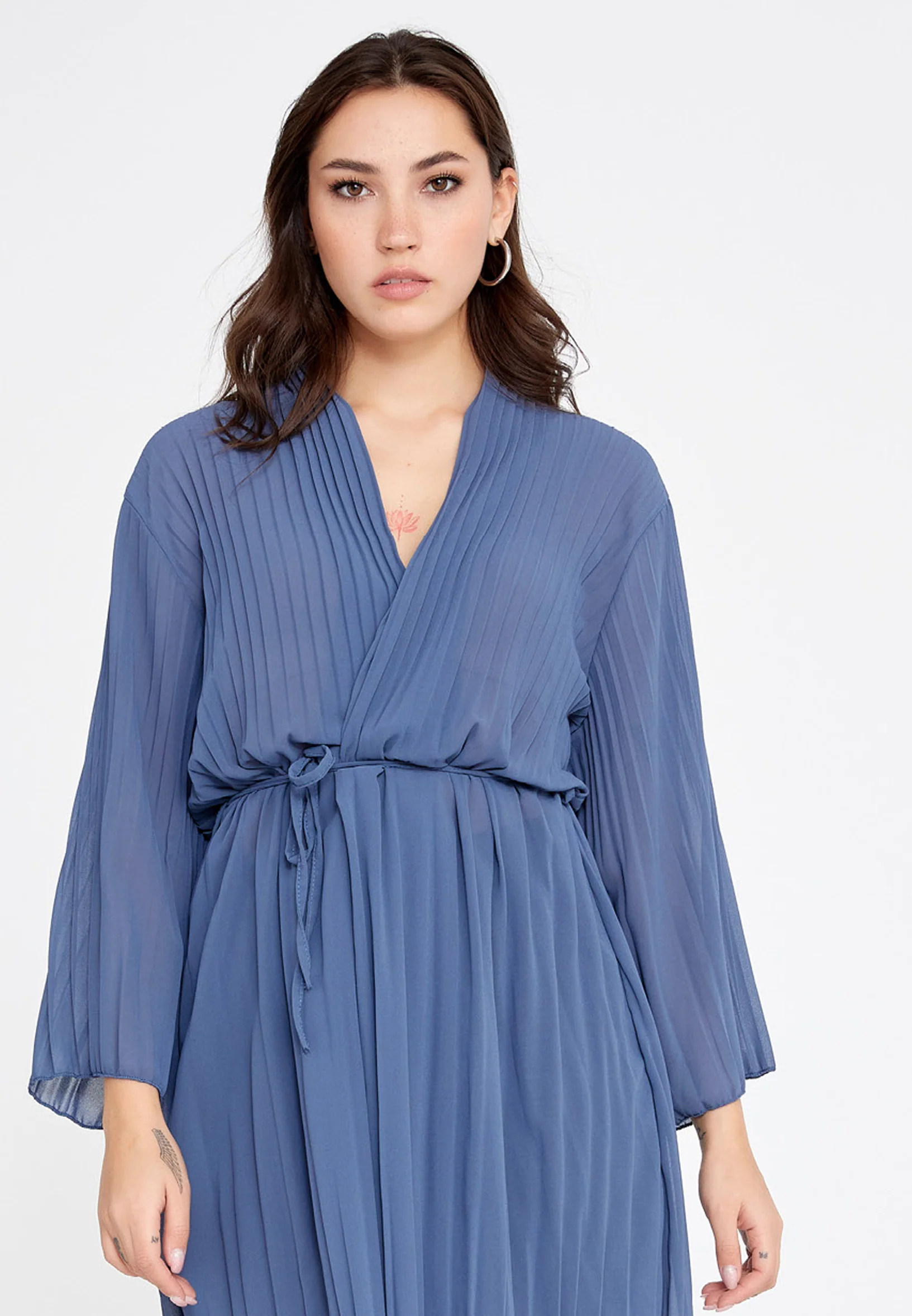 Long Sleeve Chiffon Regular Cardigan cav69314 - Image 5