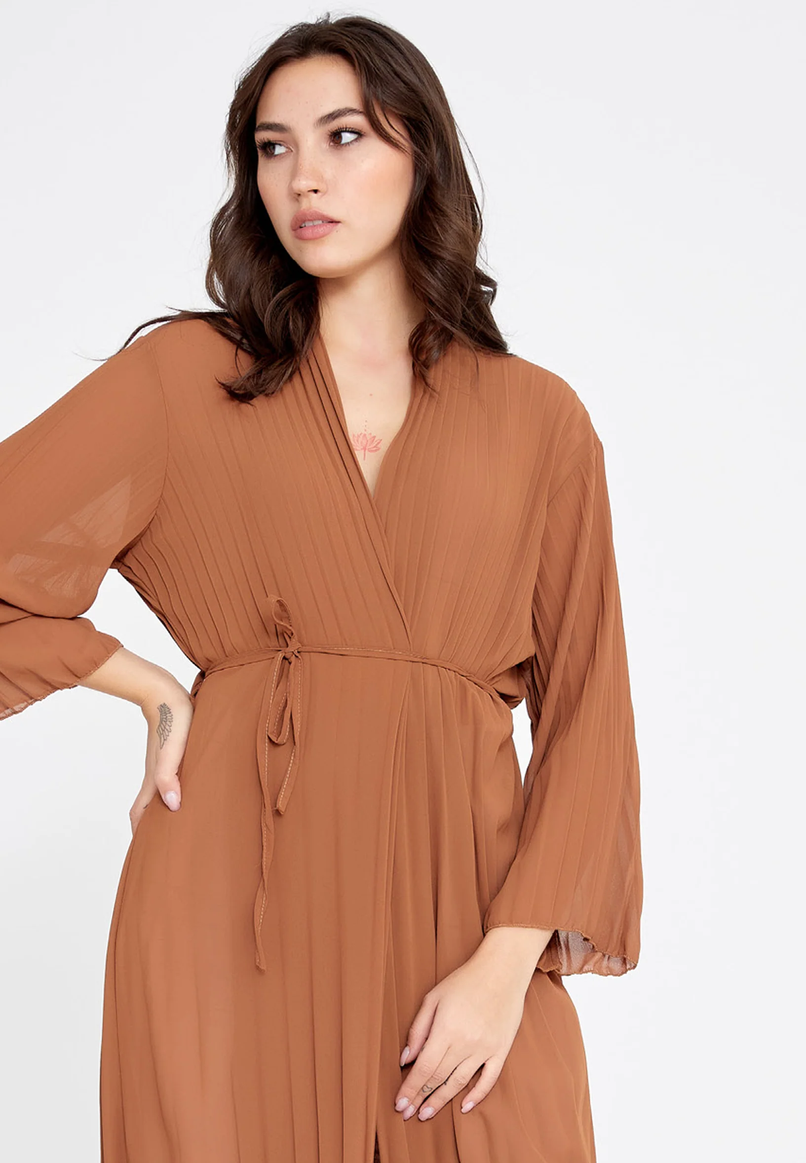 Long Sleeve Chiffon Regular Cardigan cav69314 - Image 9