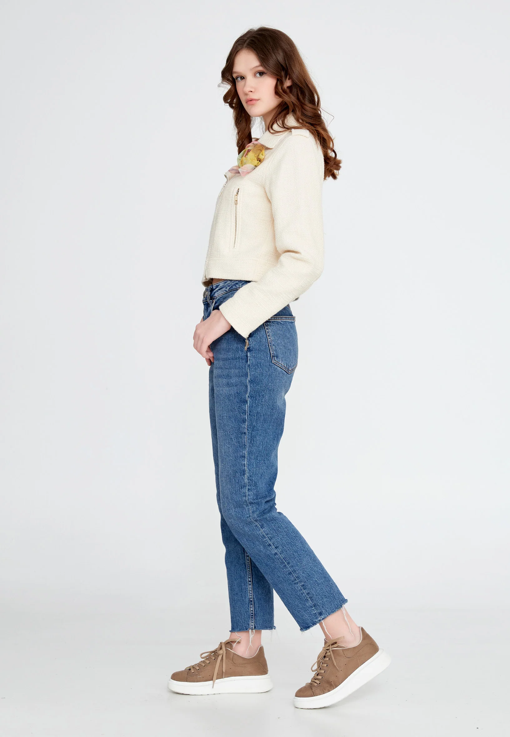 Long Sleeve Cotton Solid Color Regular Jacket ber23y1102 - Image 7