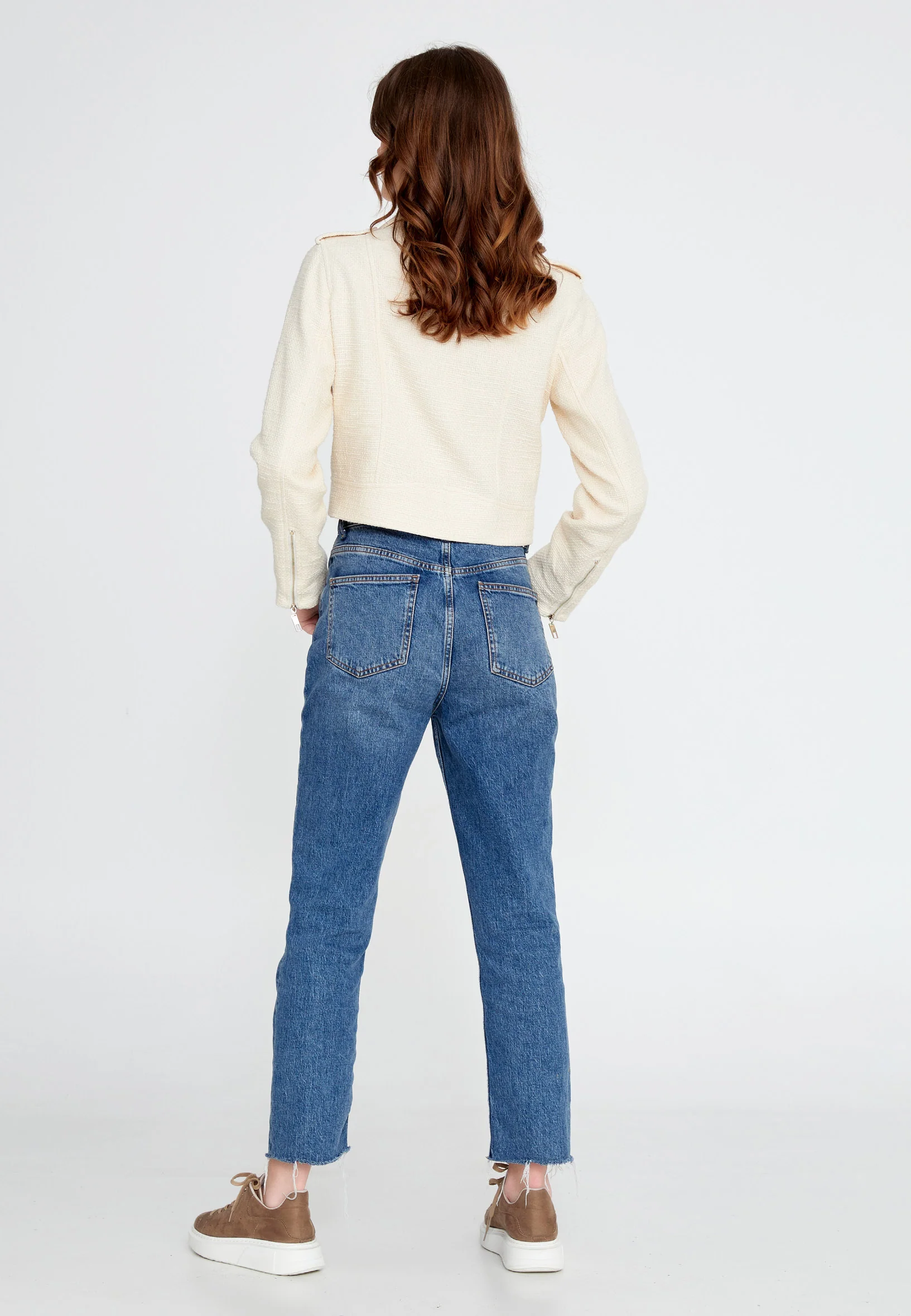 Long Sleeve Cotton Solid Color Regular Jacket ber23y1102 - Image 8