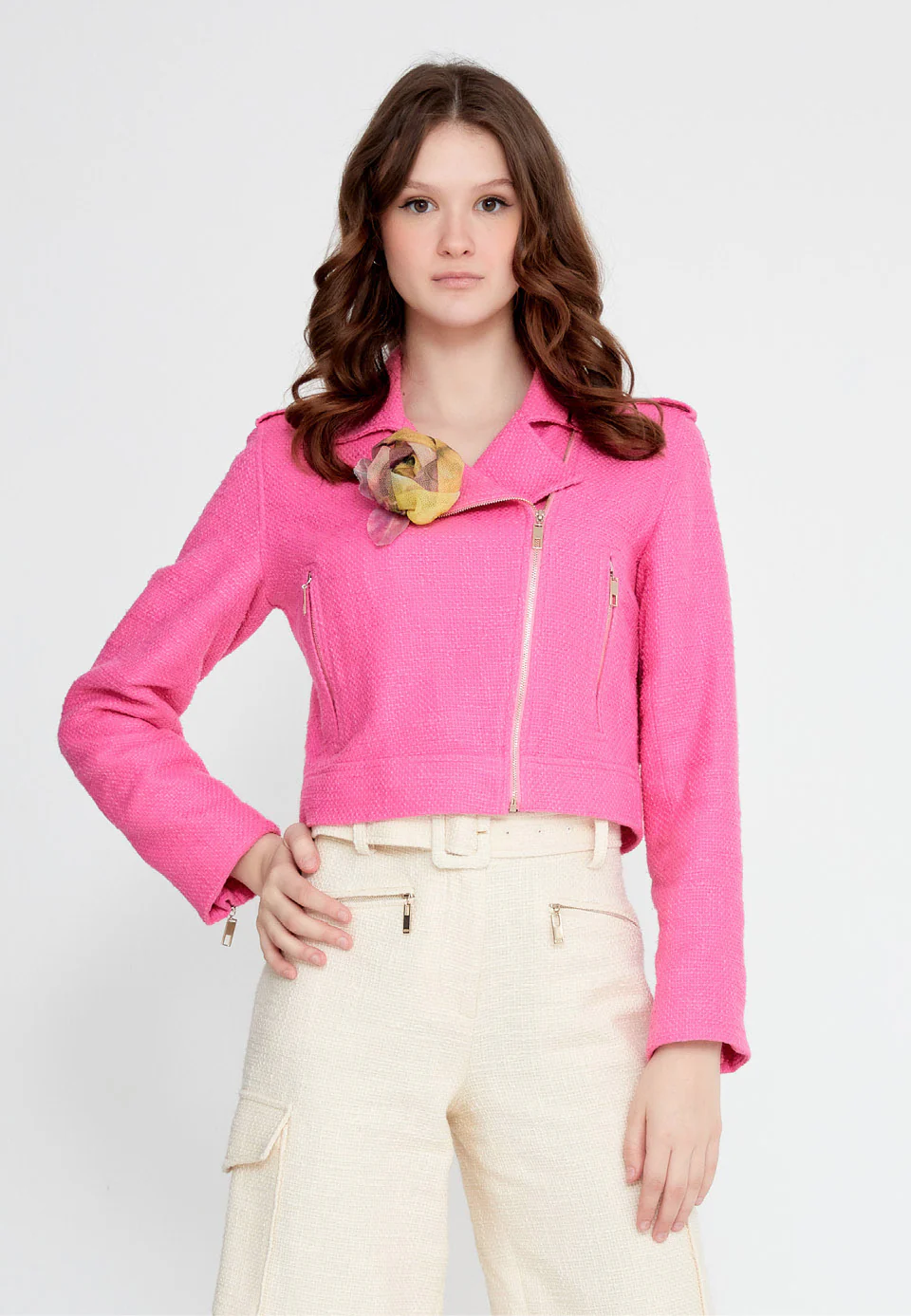 Long Sleeve Cotton Solid Color Regular Jacket ber23y1102 - Image 9