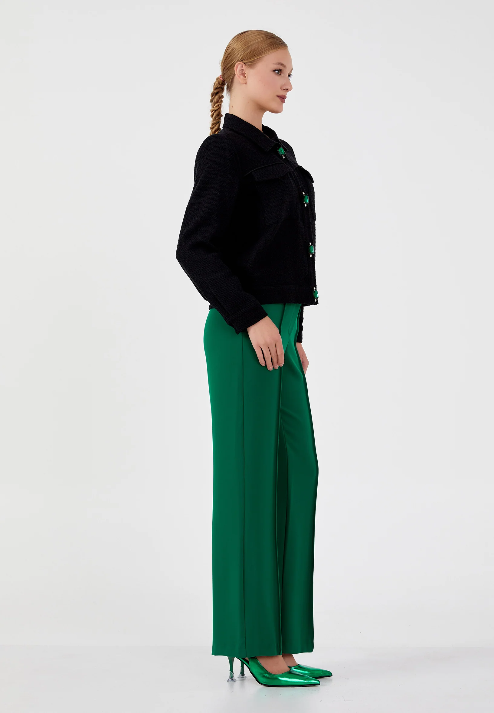 Long Sleeve Cotton Solid Color Regular Jacket shu23sk06028 - Image 3