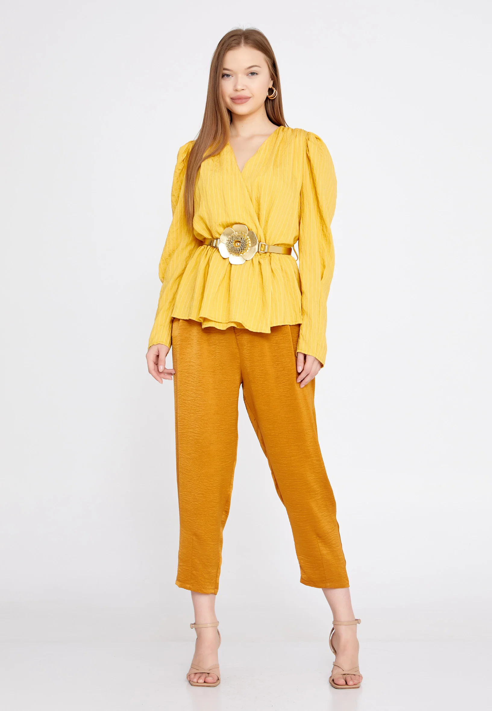 Long Sleeve Crepe Solid Color Regular Jacket ber20y1136 - Image 10