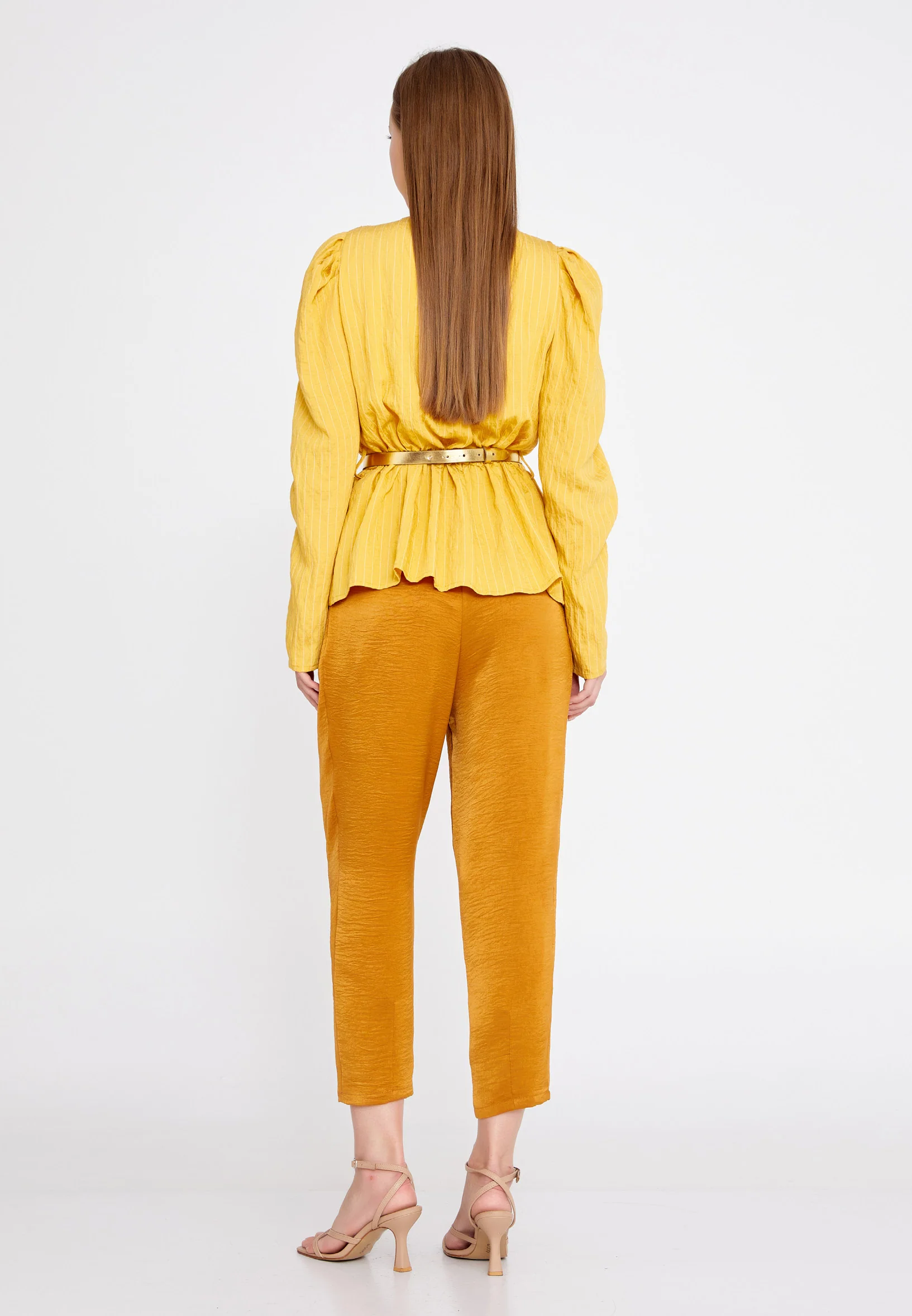 Long Sleeve Crepe Solid Color Regular Jacket ber20y1136 - Image 12