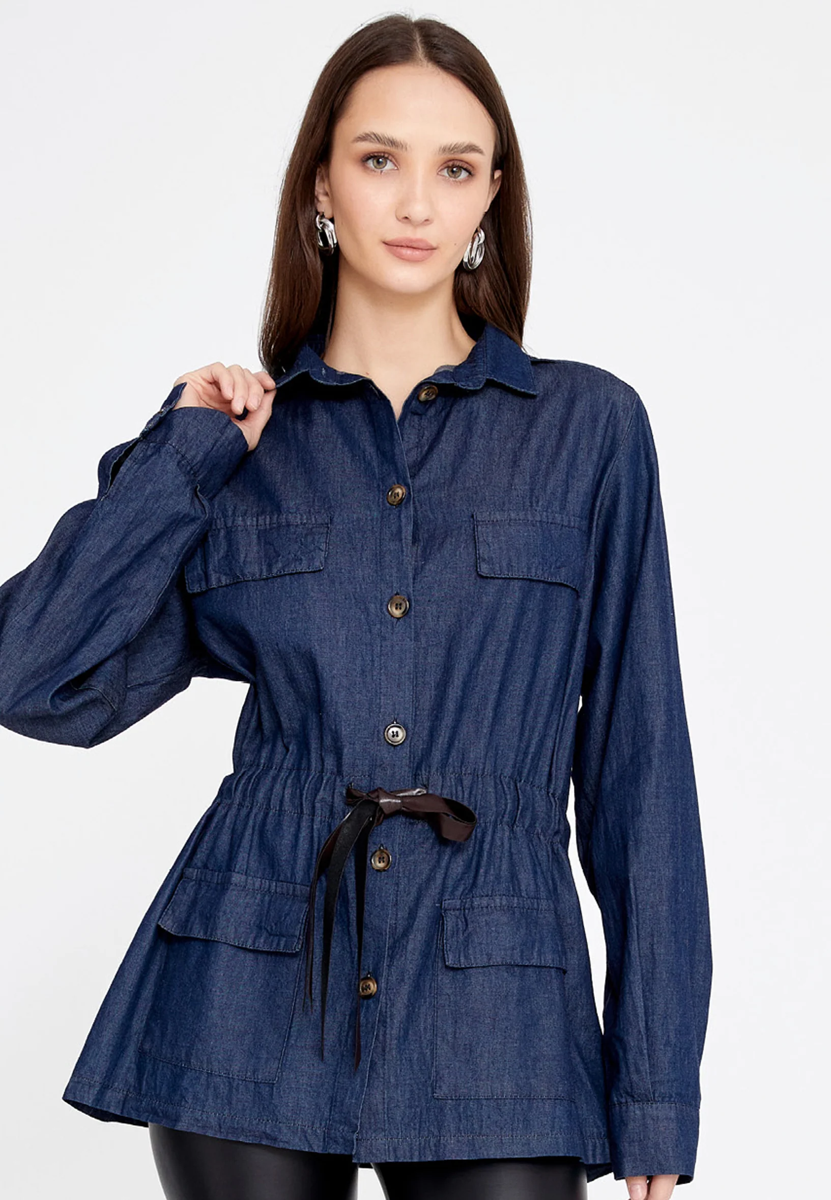 Long Sleeve Denim Solid Color Regular Jacket rui191019