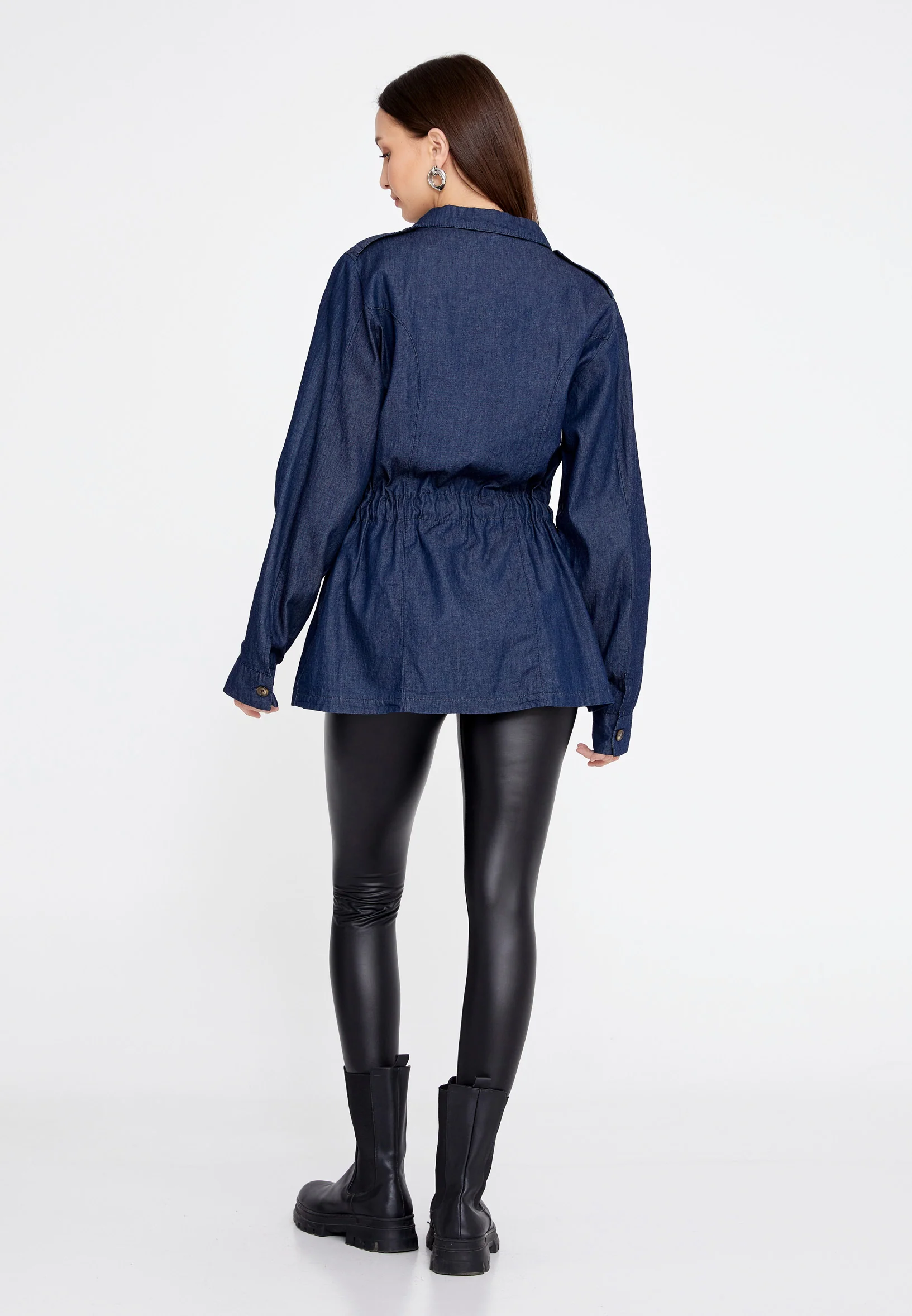Long Sleeve Denim Solid Color Regular Jacket rui191019 - Image 4
