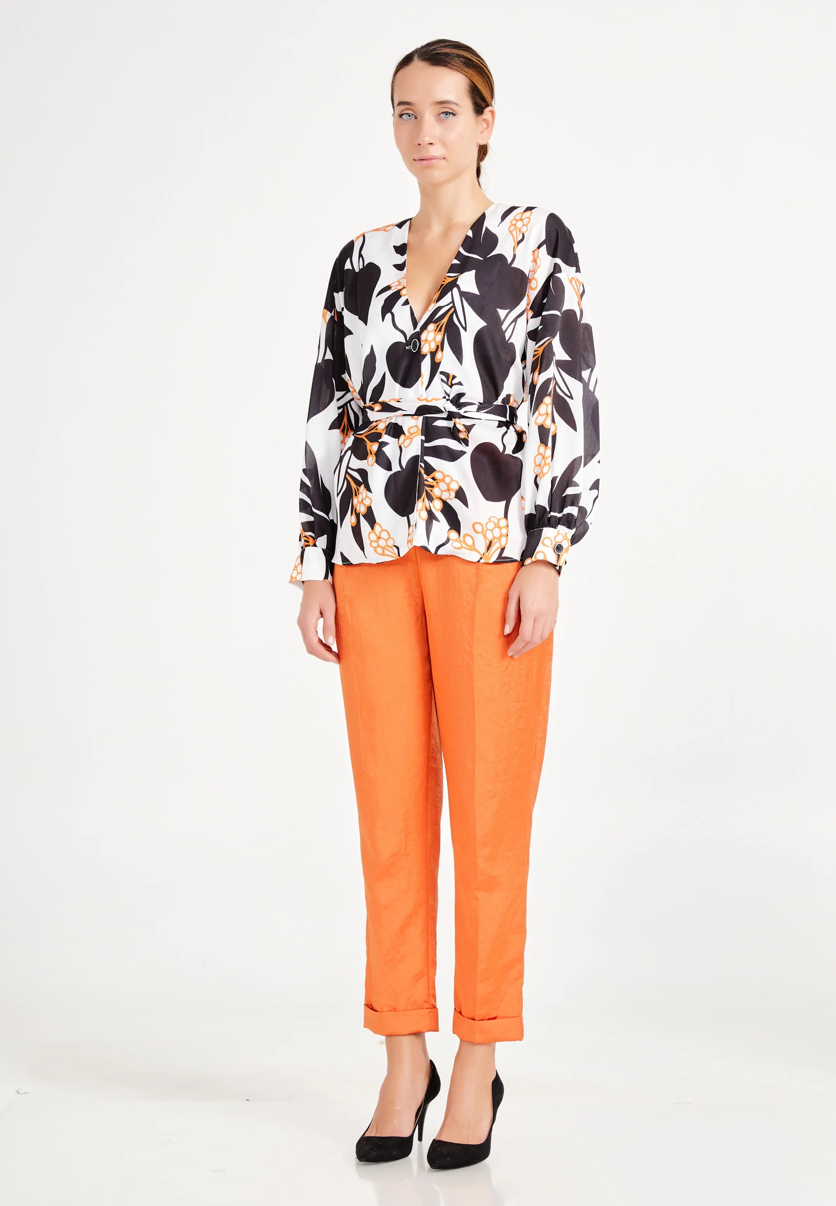 Long Sleeve Floral Regular Blouse ber20y4159 - Image 3
