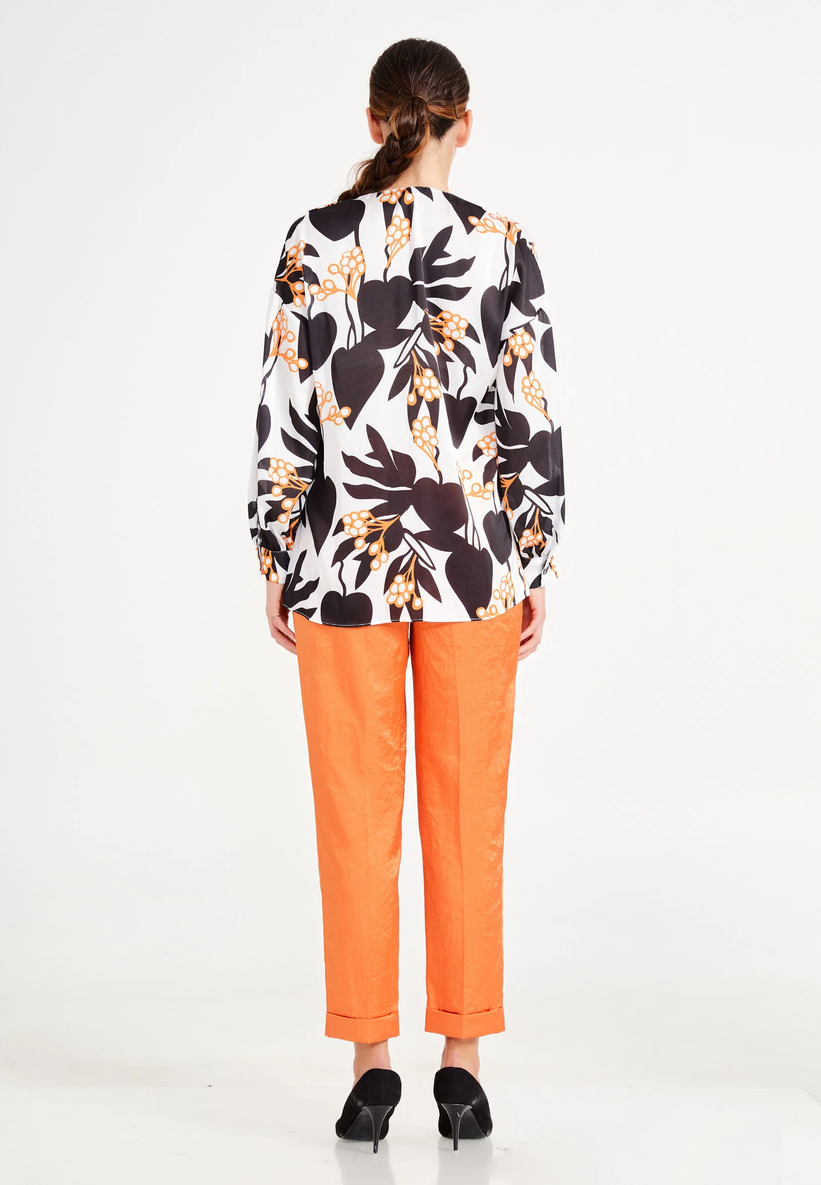 Long Sleeve Floral Regular Blouse ber20y4159 - Image 4