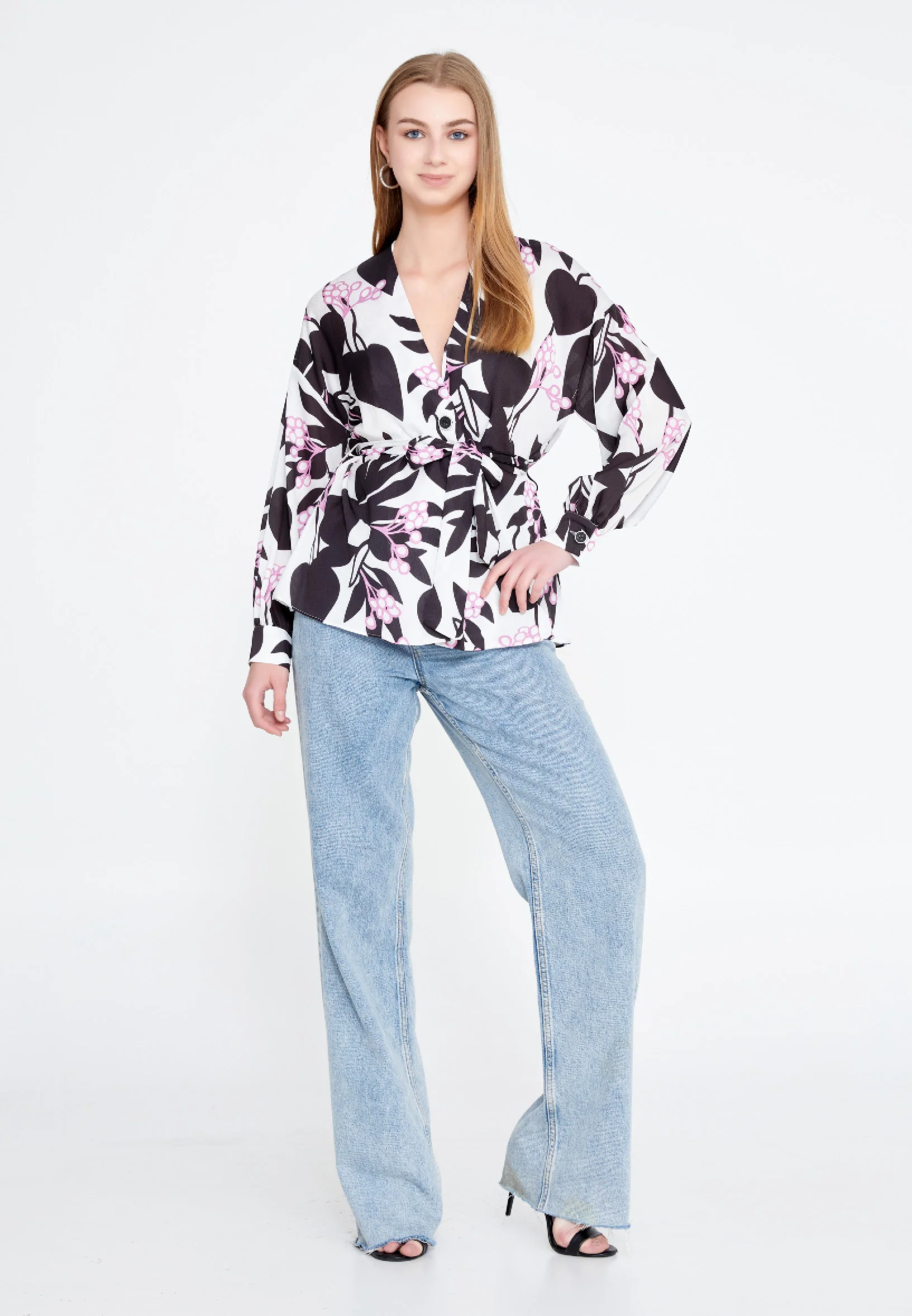 Long Sleeve Floral Regular Blouse ber20y4159 - Image 6